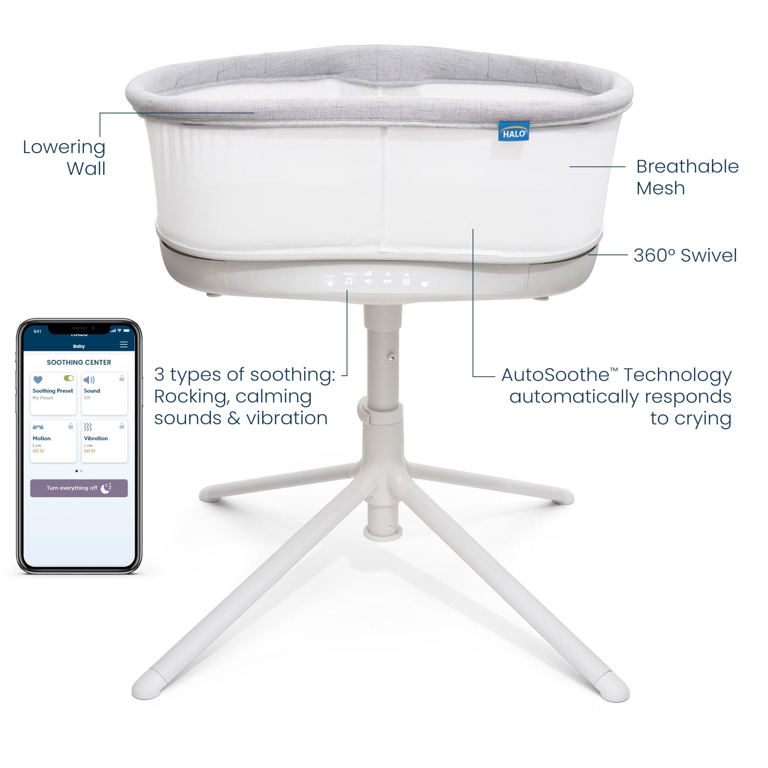 BassiNest® Connected Swivel Sleeper 3.0 - Smart Bassinet - Image 4