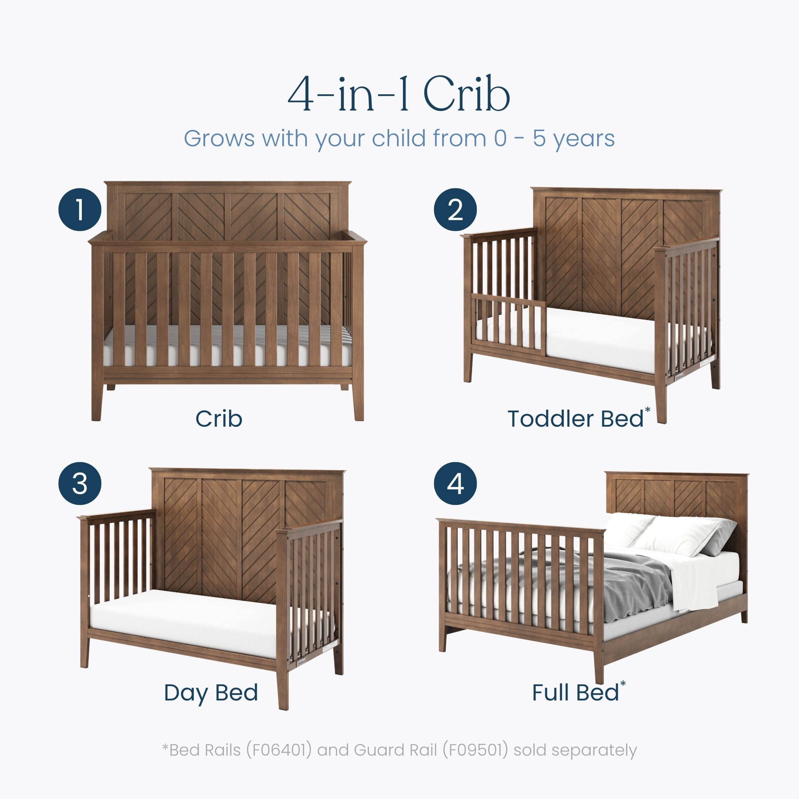 Atwood 4-in-1 Convertible Crib. Cocoa Bean - Image 3