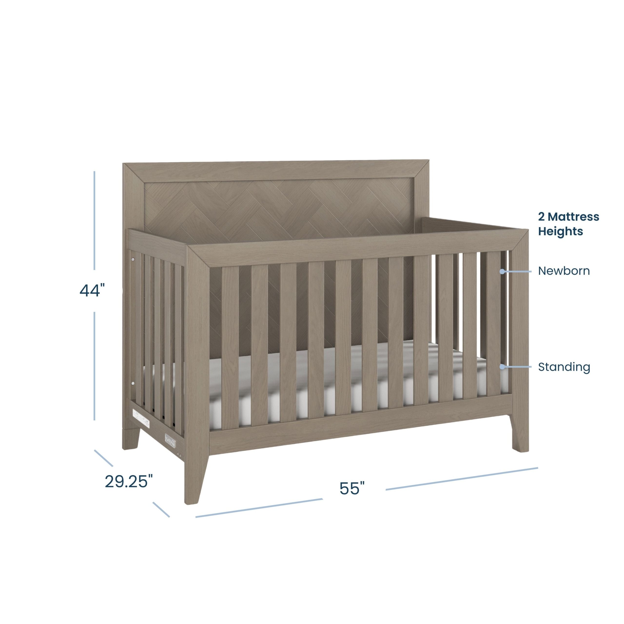 Kieran 4-in-1 Convertible Crib. Crescent Gray - Image 4