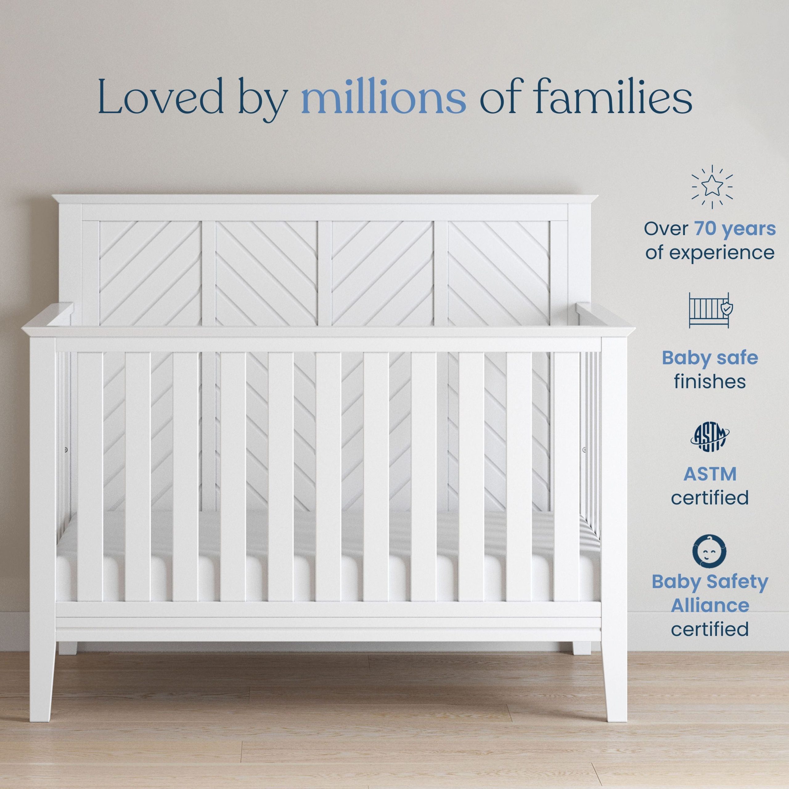 Atwood 4-in-1 Convertible Crib. Matte White - Image 6