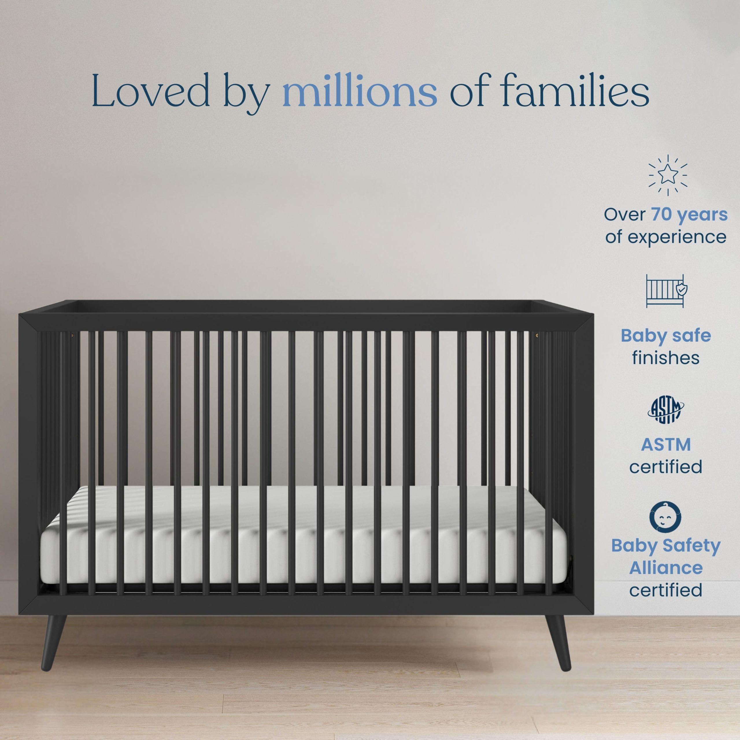 Cranbrook 4-in-1 Convertible Crib. Ebony - Image 7