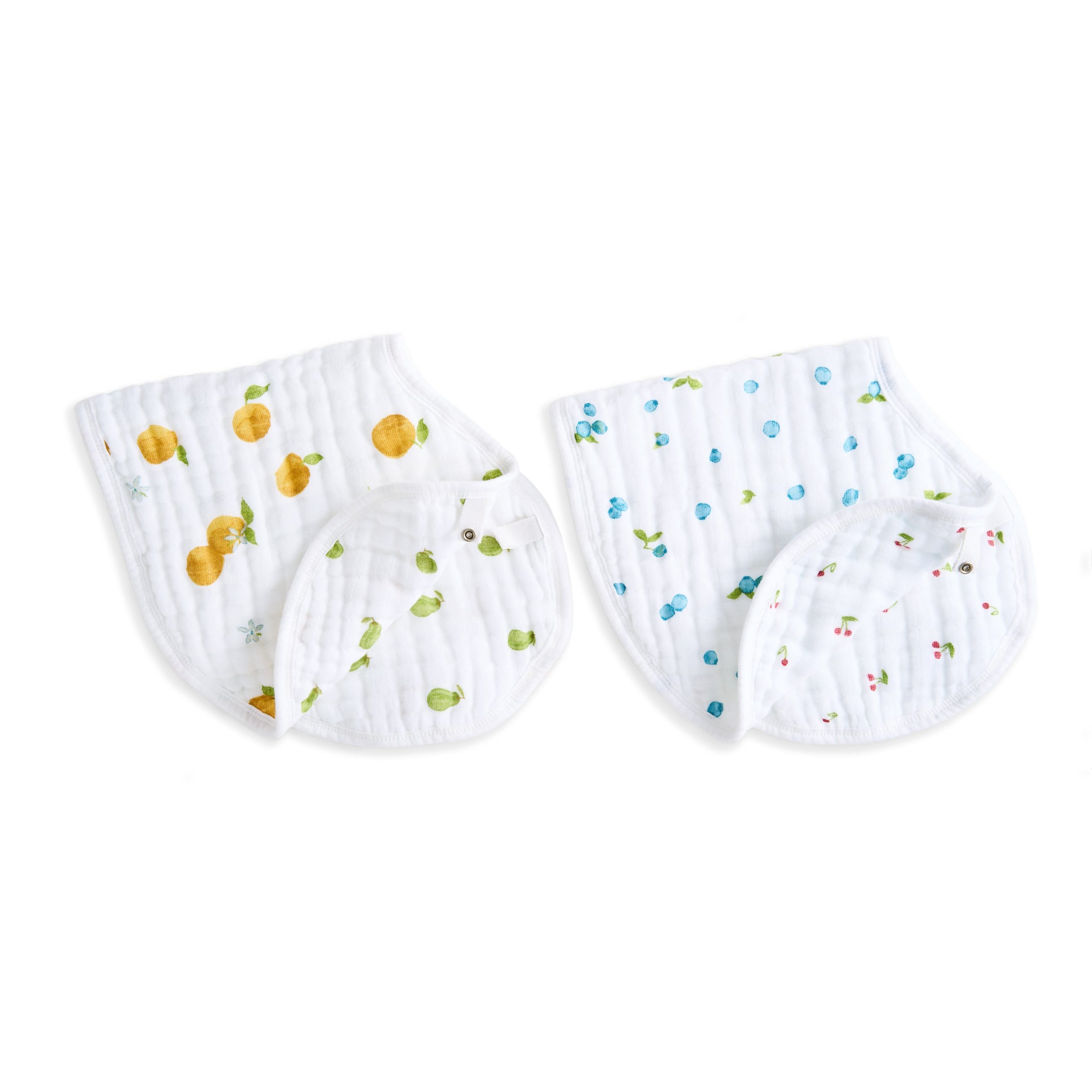organic cotton muslin burpy bibs 2 pack - Image 4