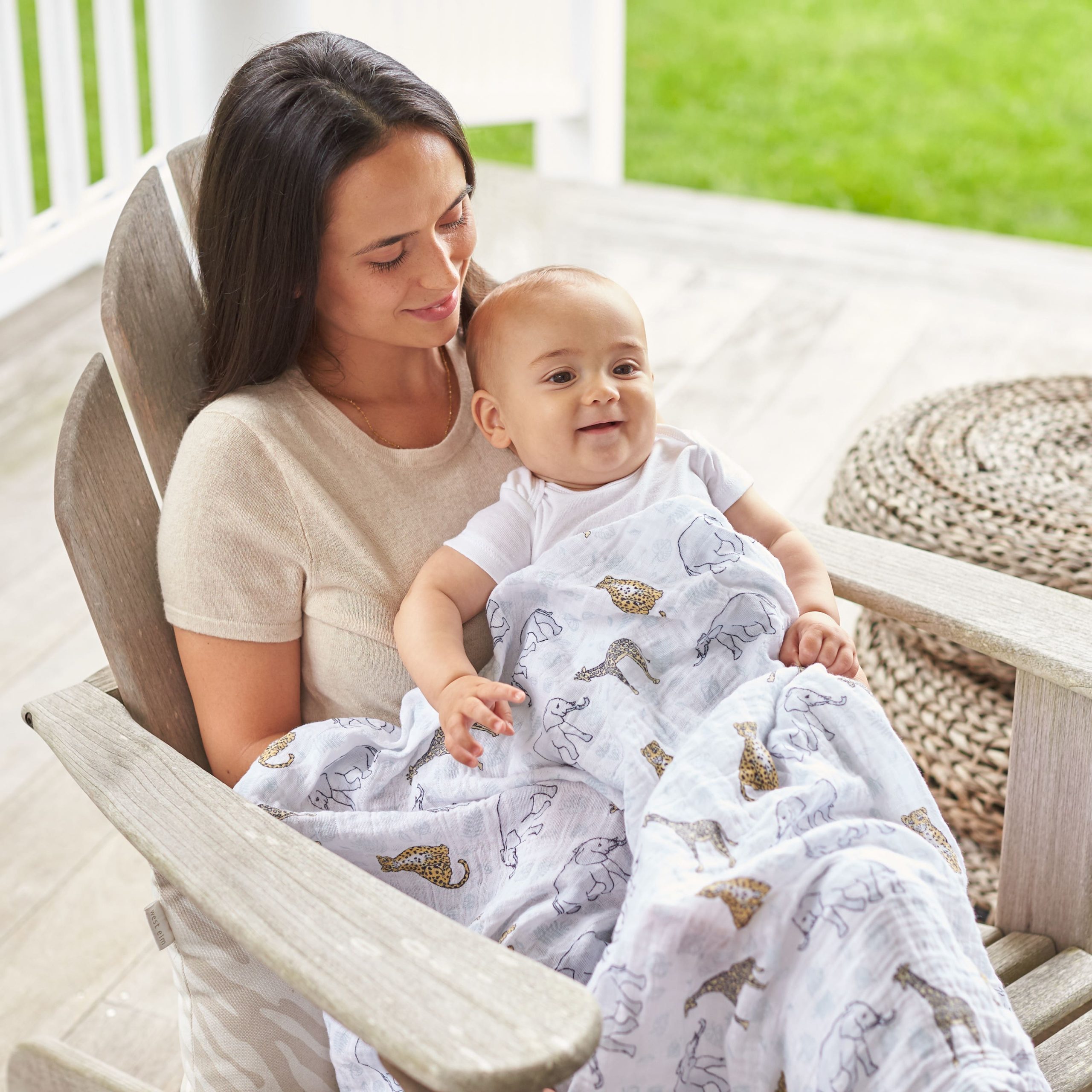 boutique 100% cotton muslin swaddle blanket 4 pack - Image 3