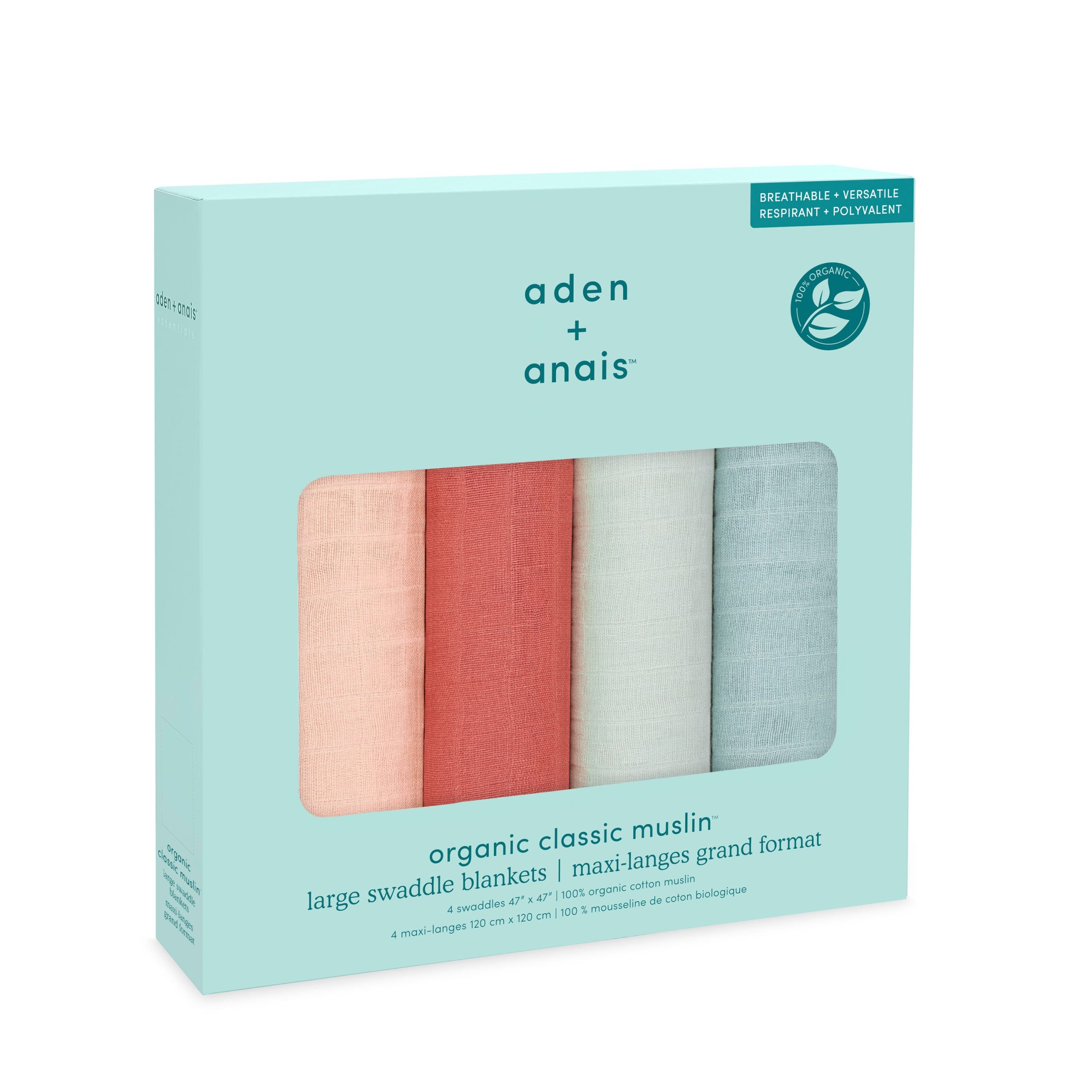 organic cotton muslin swaddle blanket 4 pack - Image 6