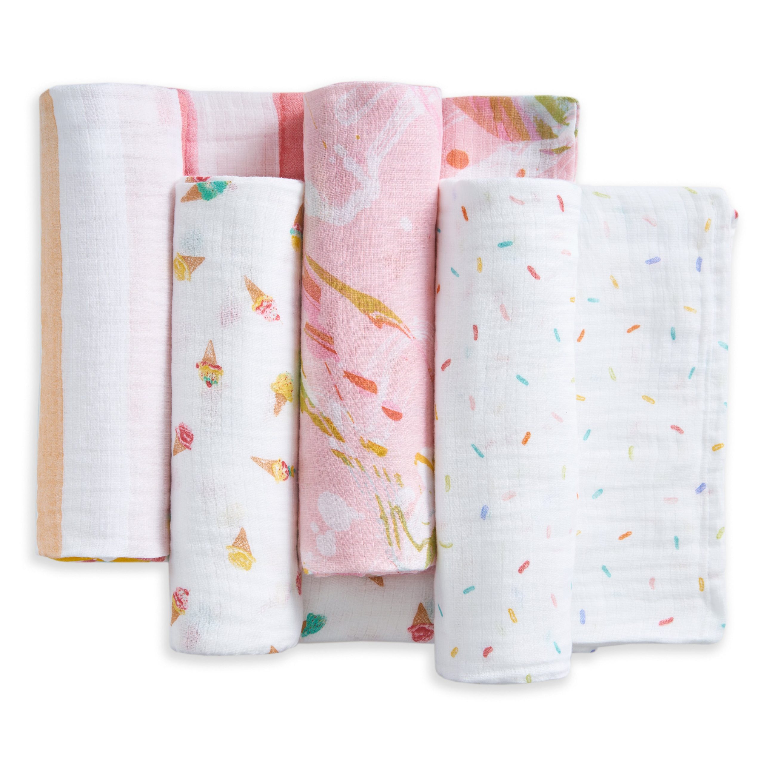 essentials cotton muslin swaddle blanket 4 pack - Image 4