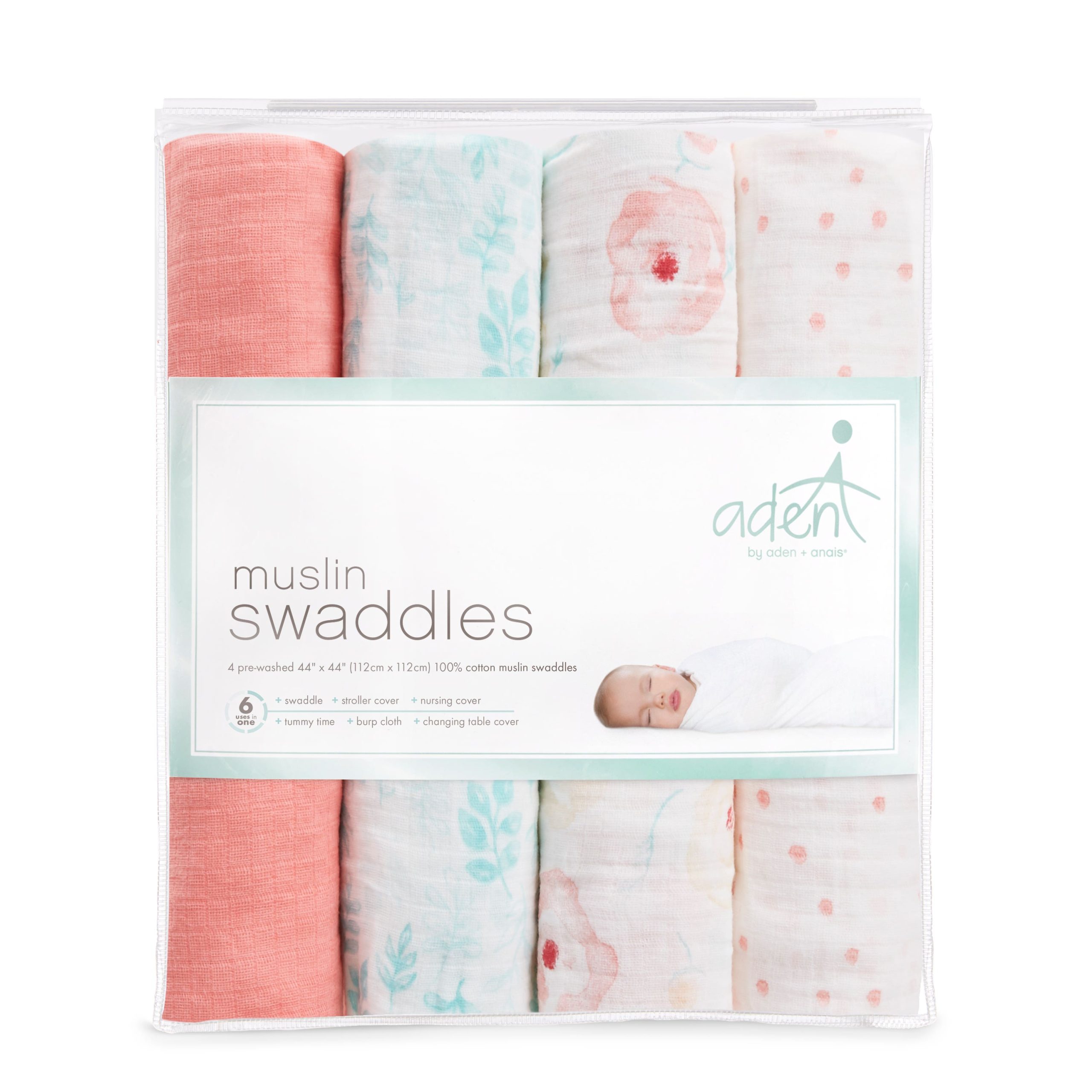 essentials cotton muslin swaddle blanket 4 pack - Image 5