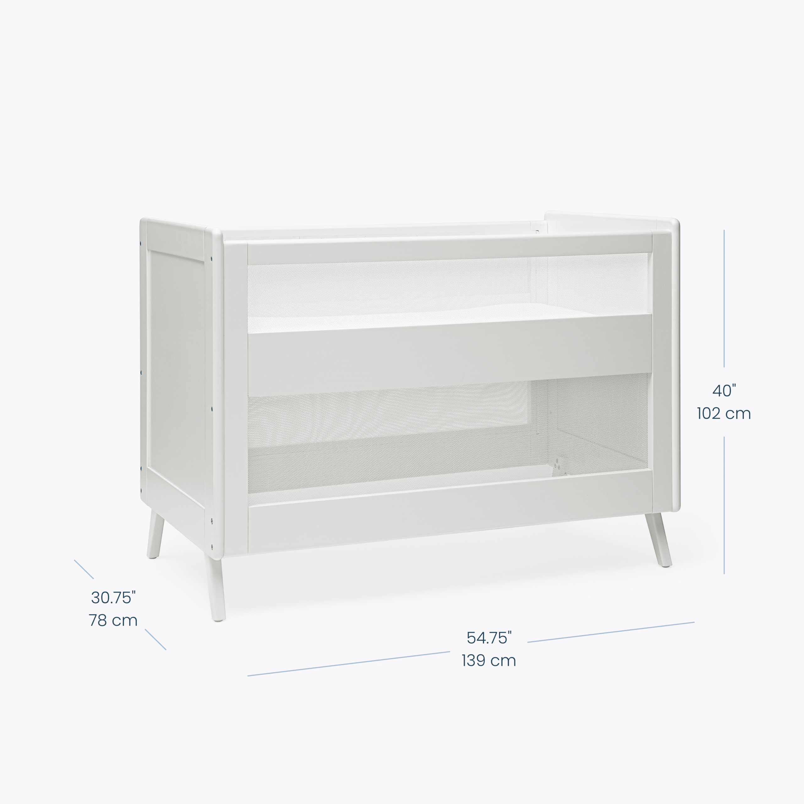3-in-1 Convertible Full Size Breathable Mesh Crib - Image 9