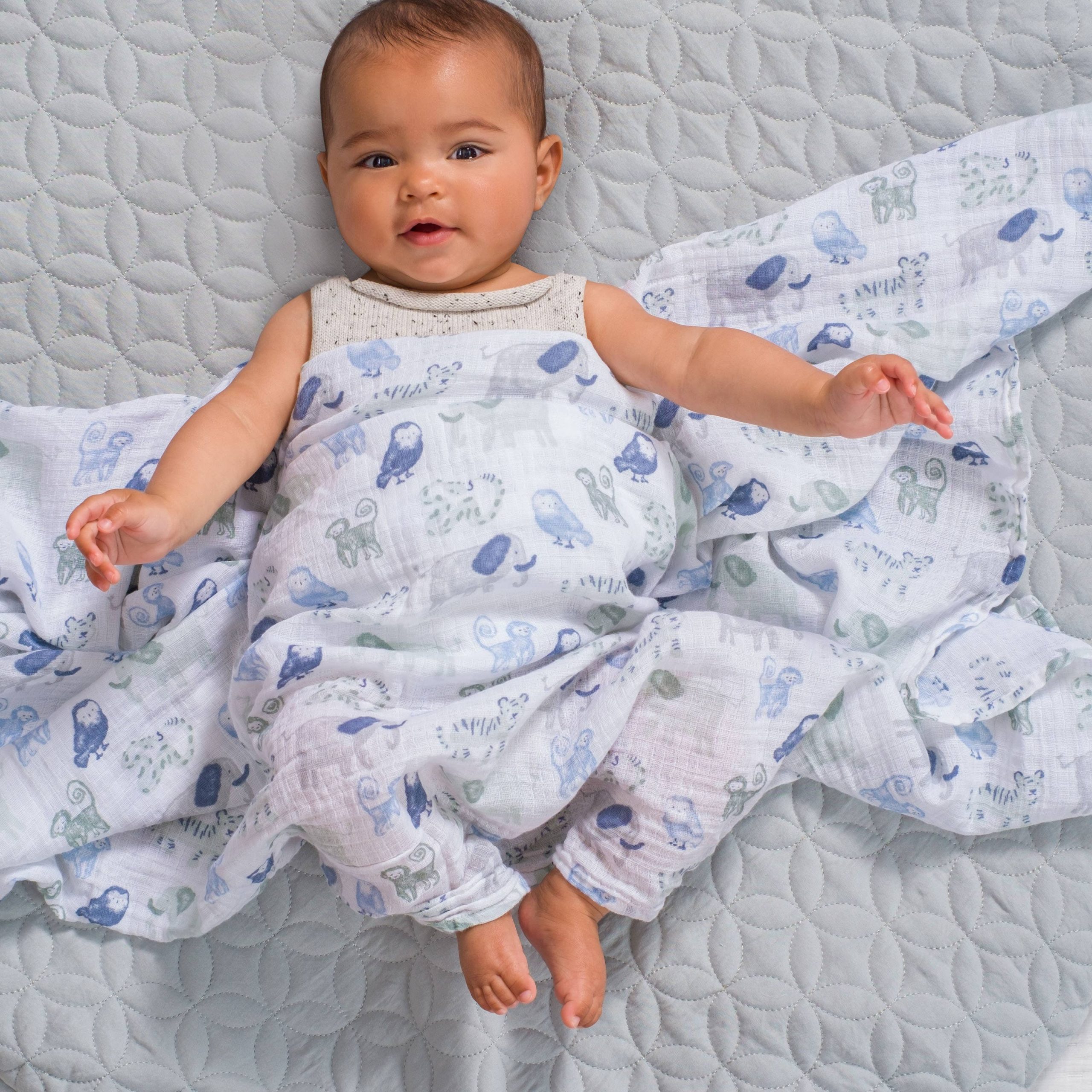 essentials cotton muslin swaddle blanket 4 pack - Image 4
