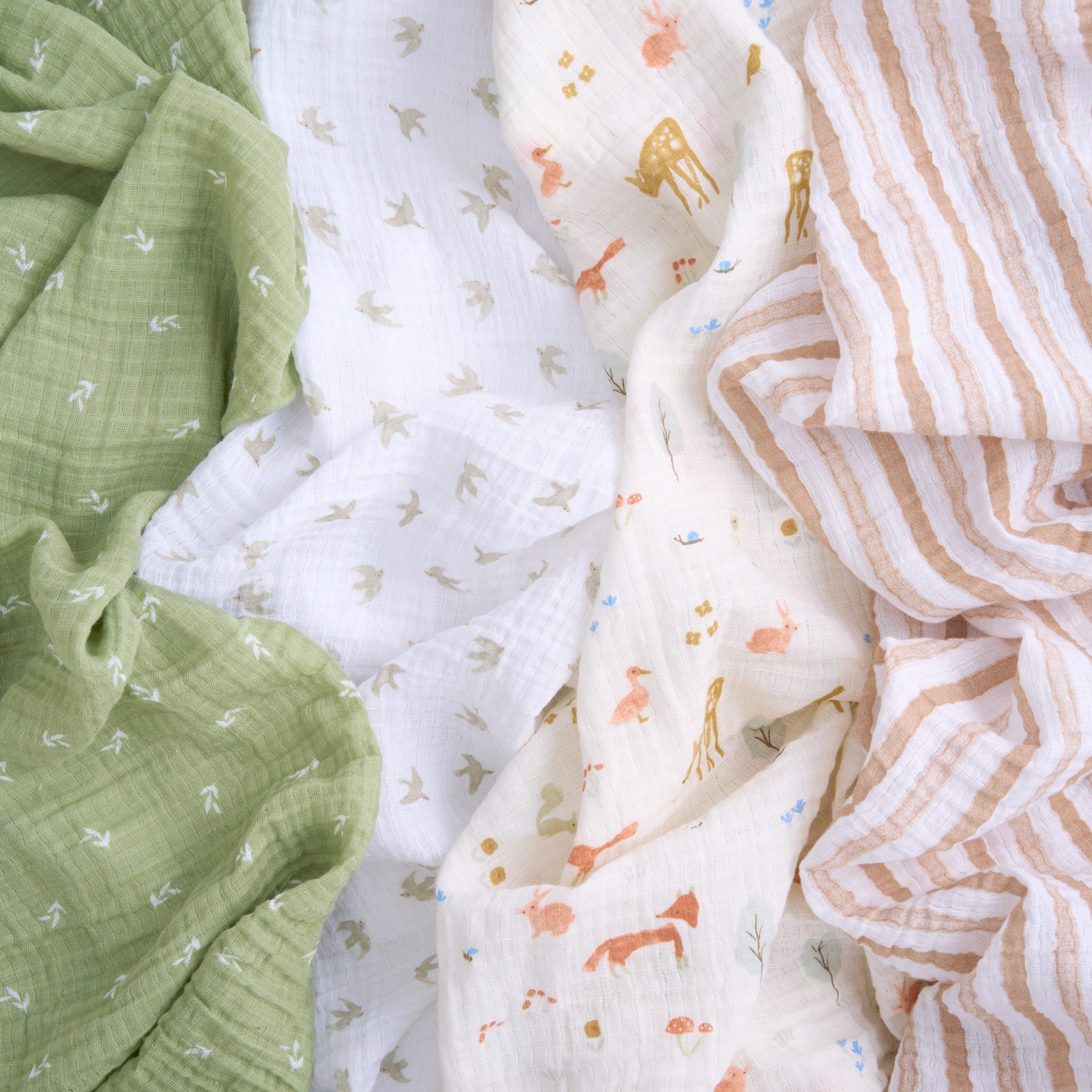 essentials cotton muslin swaddle blanket 4 pack - Image 4