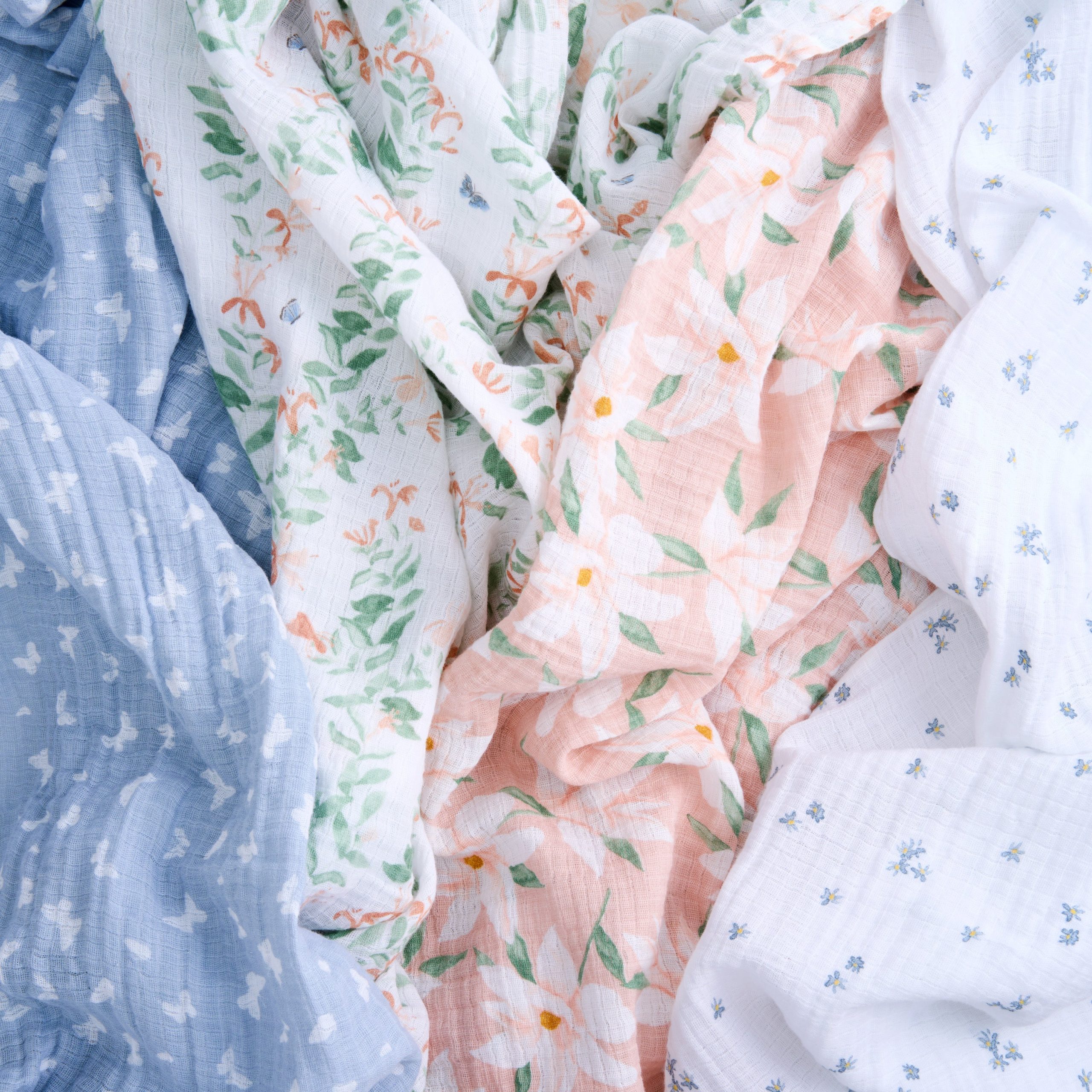 essentials cotton muslin swaddle blanket 4 pack - Image 4