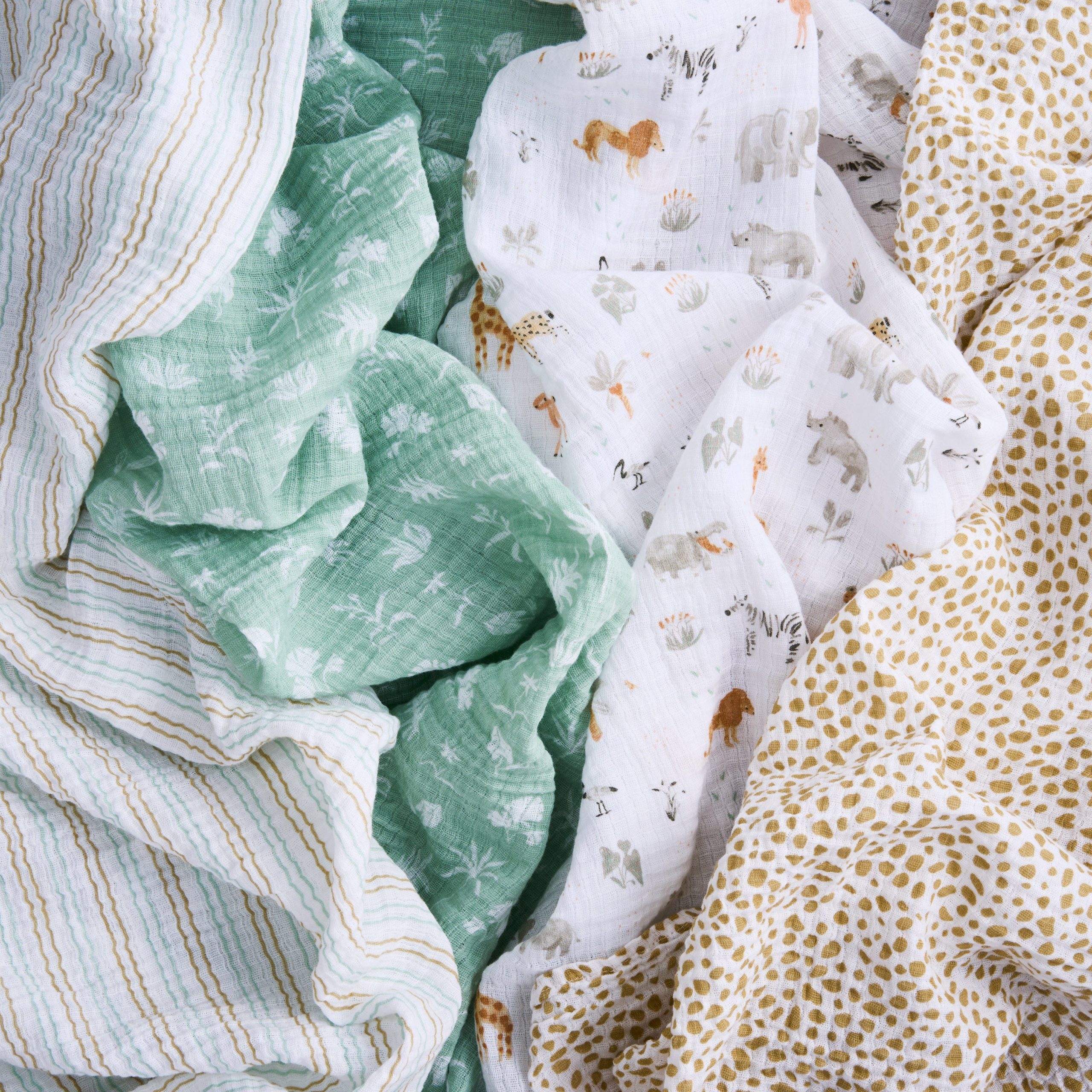 essentials cotton muslin swaddle blanket 4 pack - Image 4