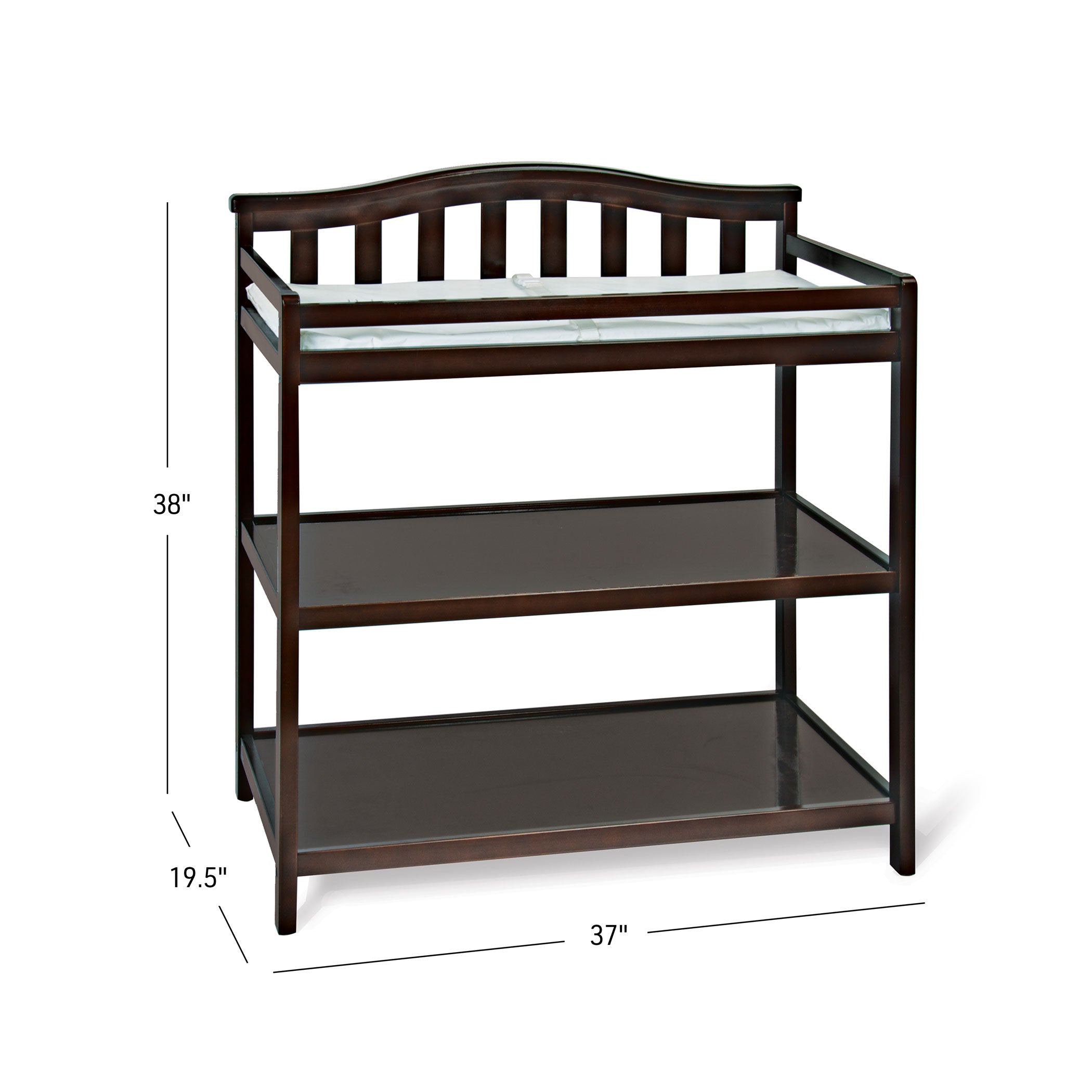Arch Top Baby Changing Table. Jamocha - Image 2