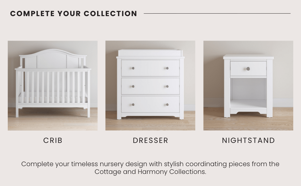 Arch Top Baby Changing Table. Matte White - Image 25