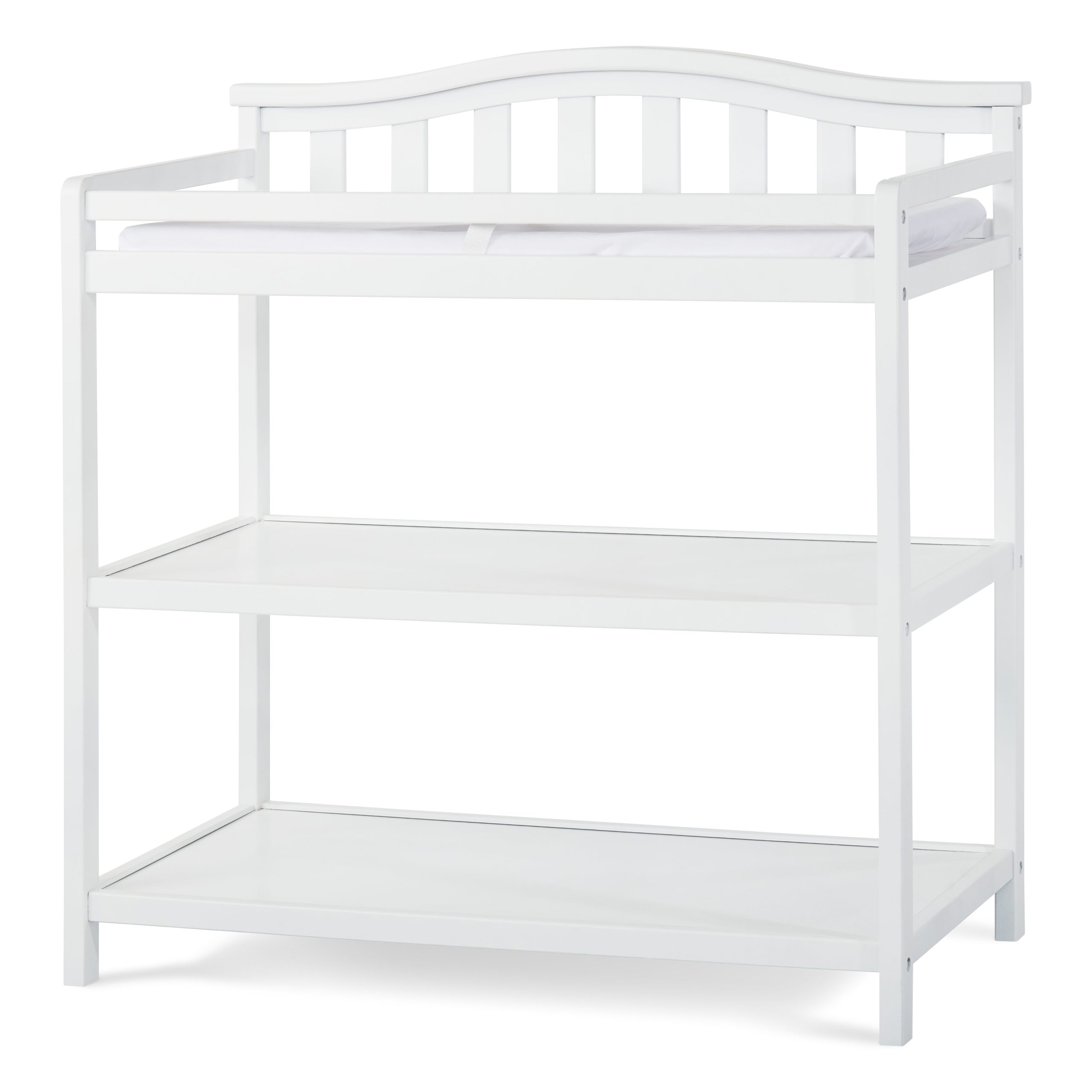 Arch Top Baby Changing Table. Matte White - Image 7