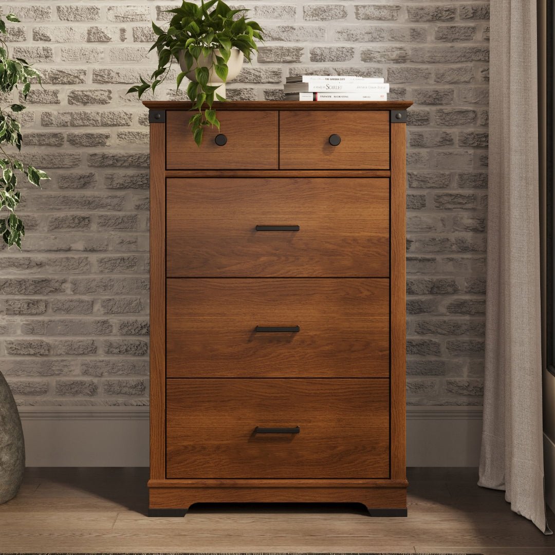 Redmond 4 Drawer Chest. Coach Cherry