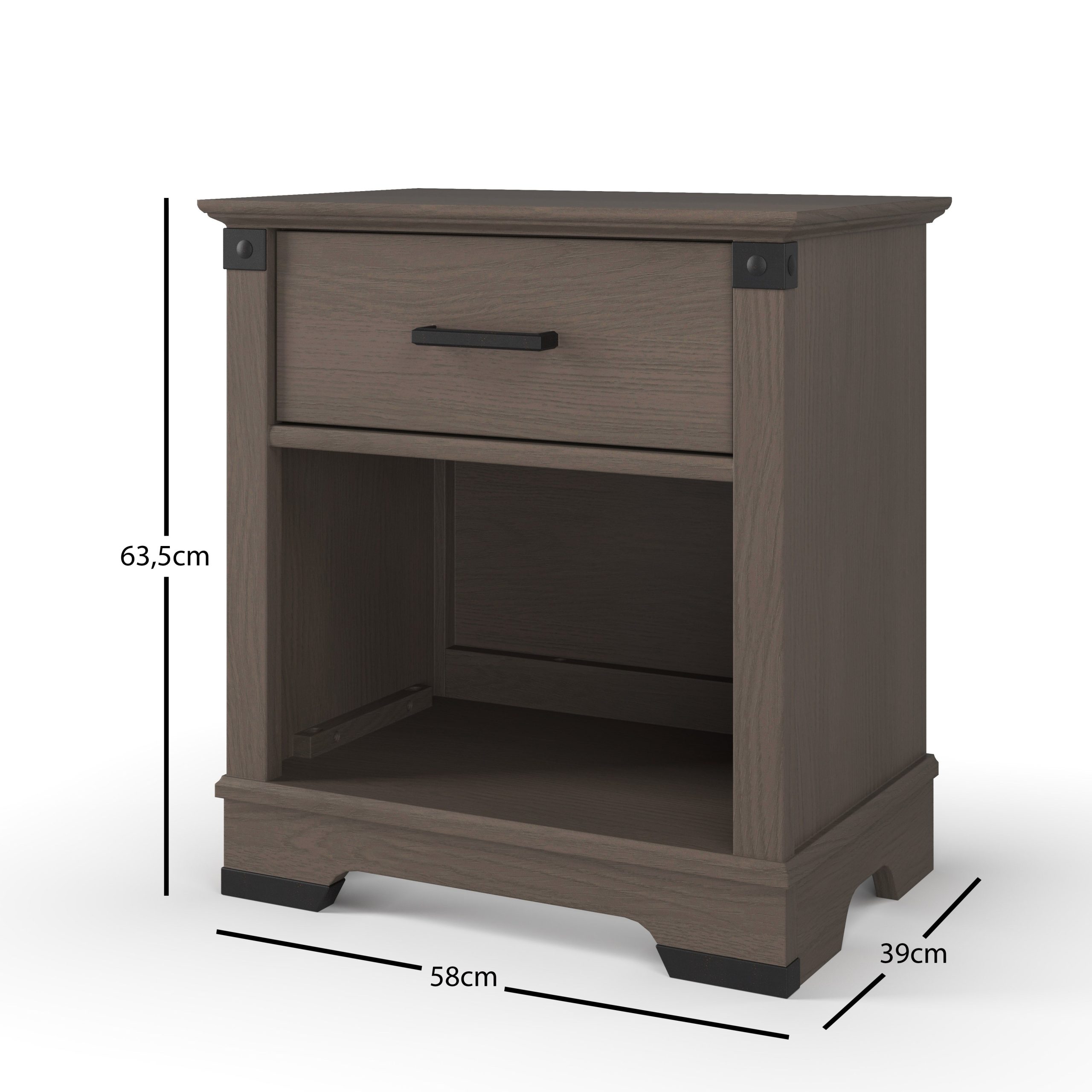 Redmond Nightstand. Dapper Gray - Image 2