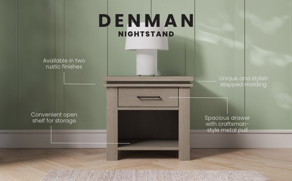 Denman Nightstand. Crescent Gray - Image 8