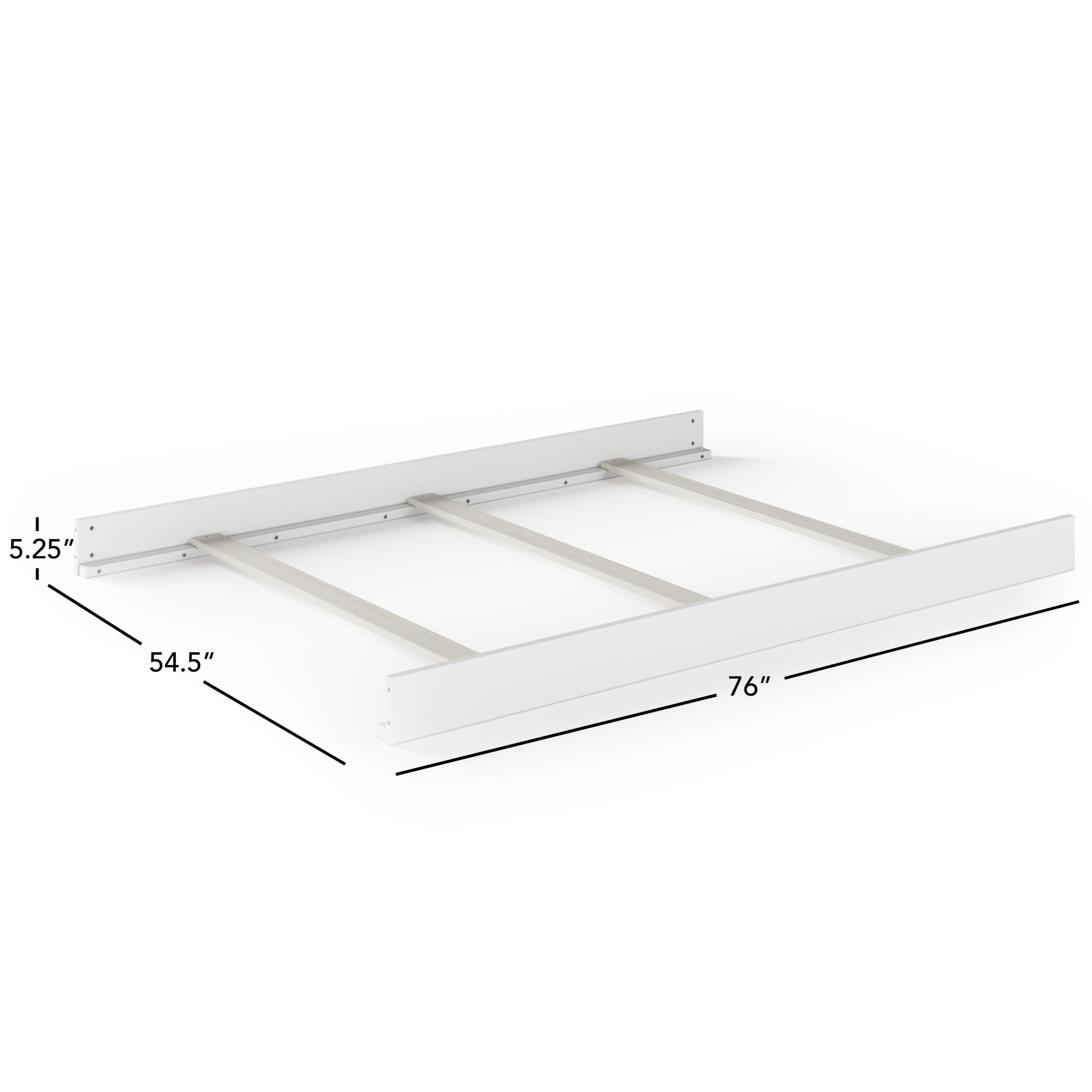 F06454 - Full-Size Bed Rails. Matte White - Image 2