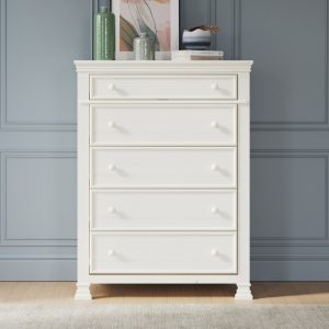 Westgate 5-Drawer Chest. Vintage Linen