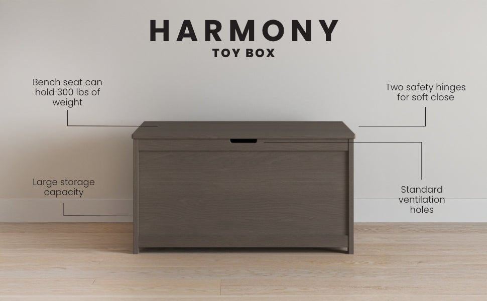 Harmony 33 Kids Toy Box. Dapper Gray - Image 14