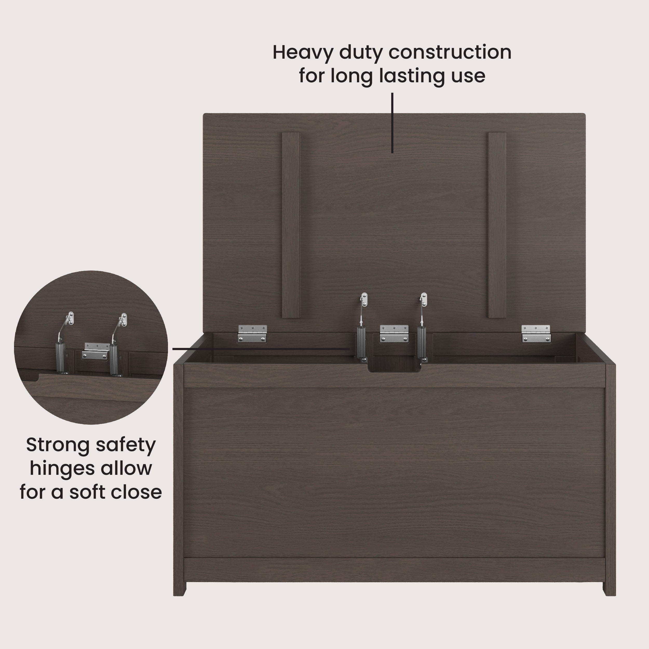 Harmony 33 Kids Toy Box. Dapper Gray - Image 9