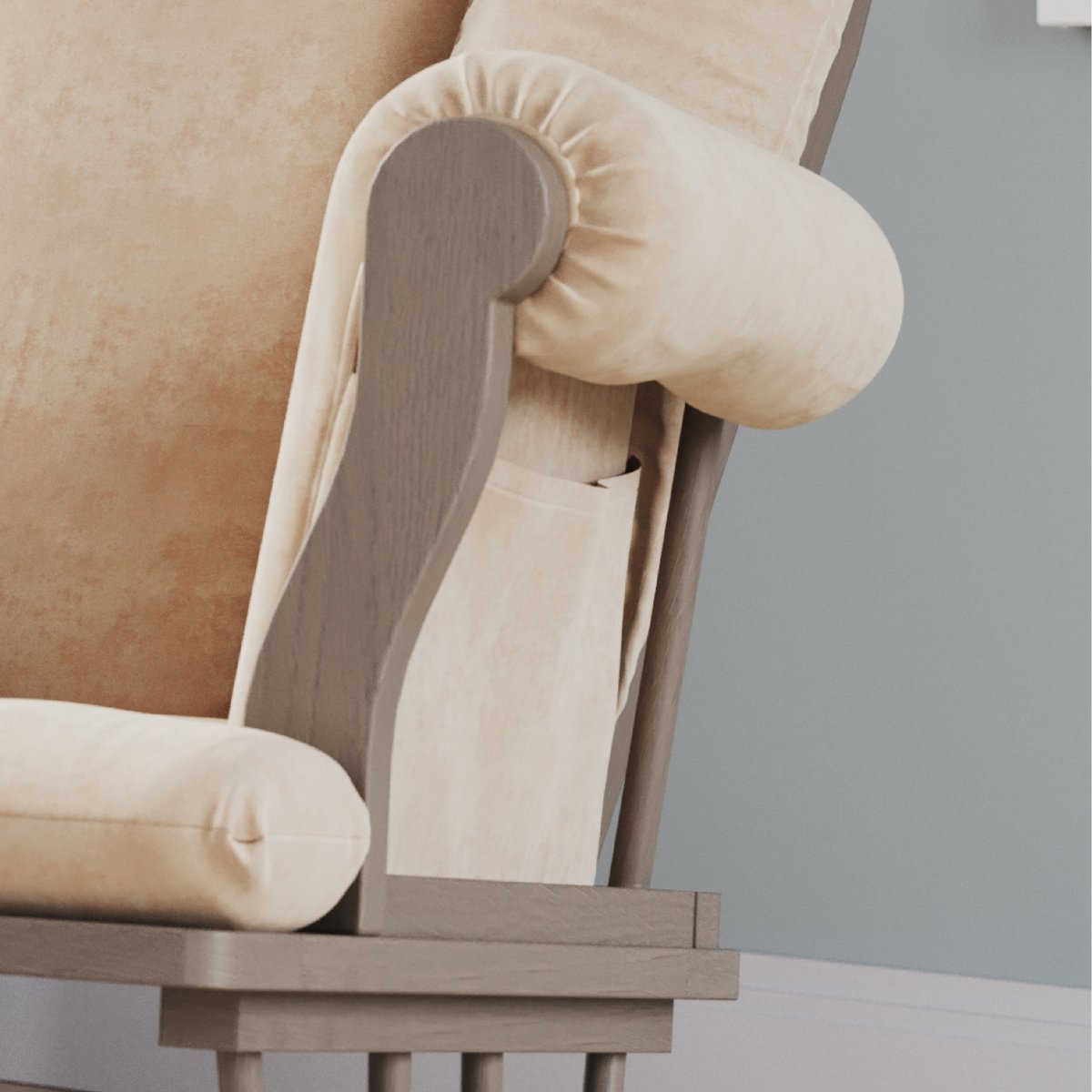 Cozy Glider and Ottoman. Dusty Heather - Image 2