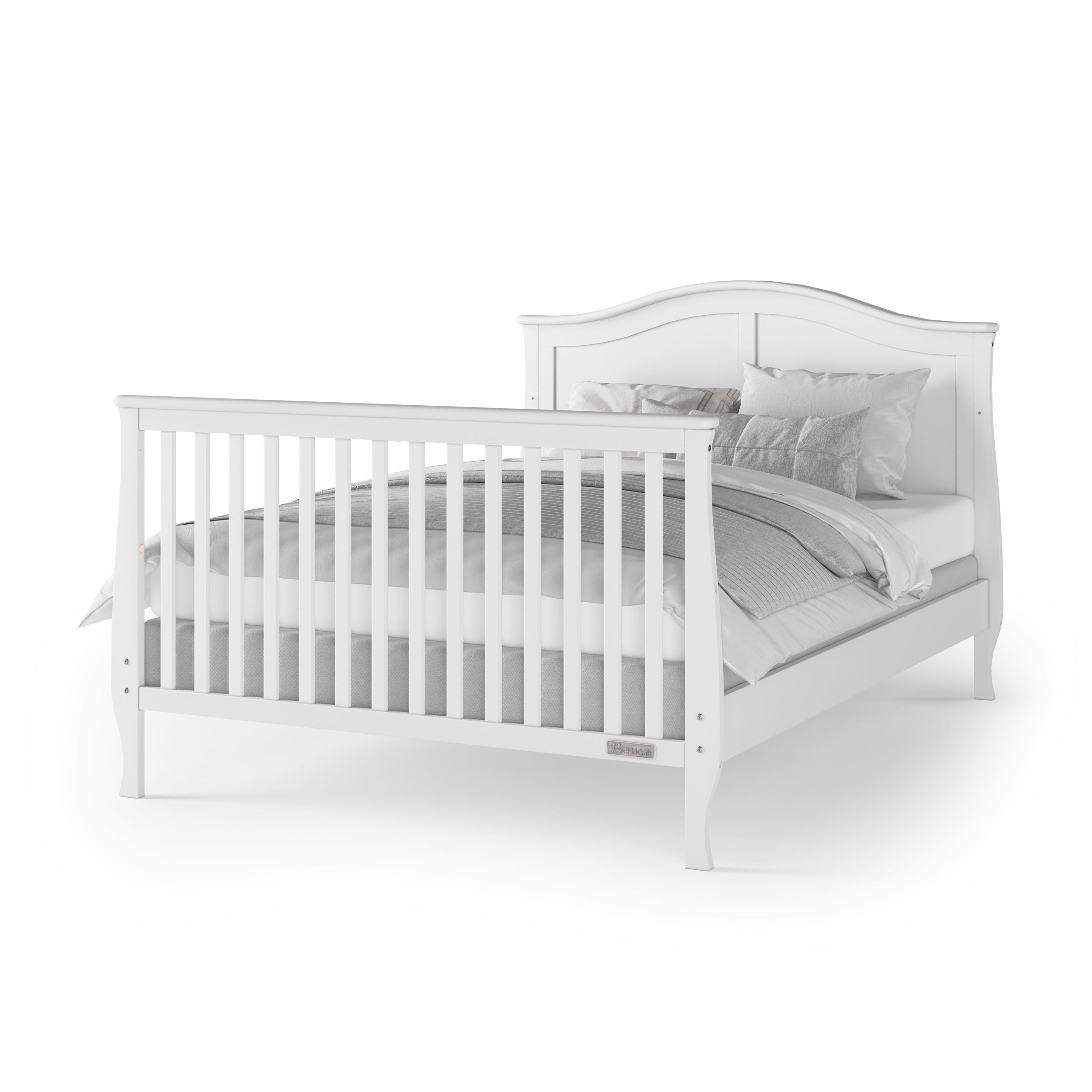 F06454 - Full-Size Bed Rails. Matte White - Image 3