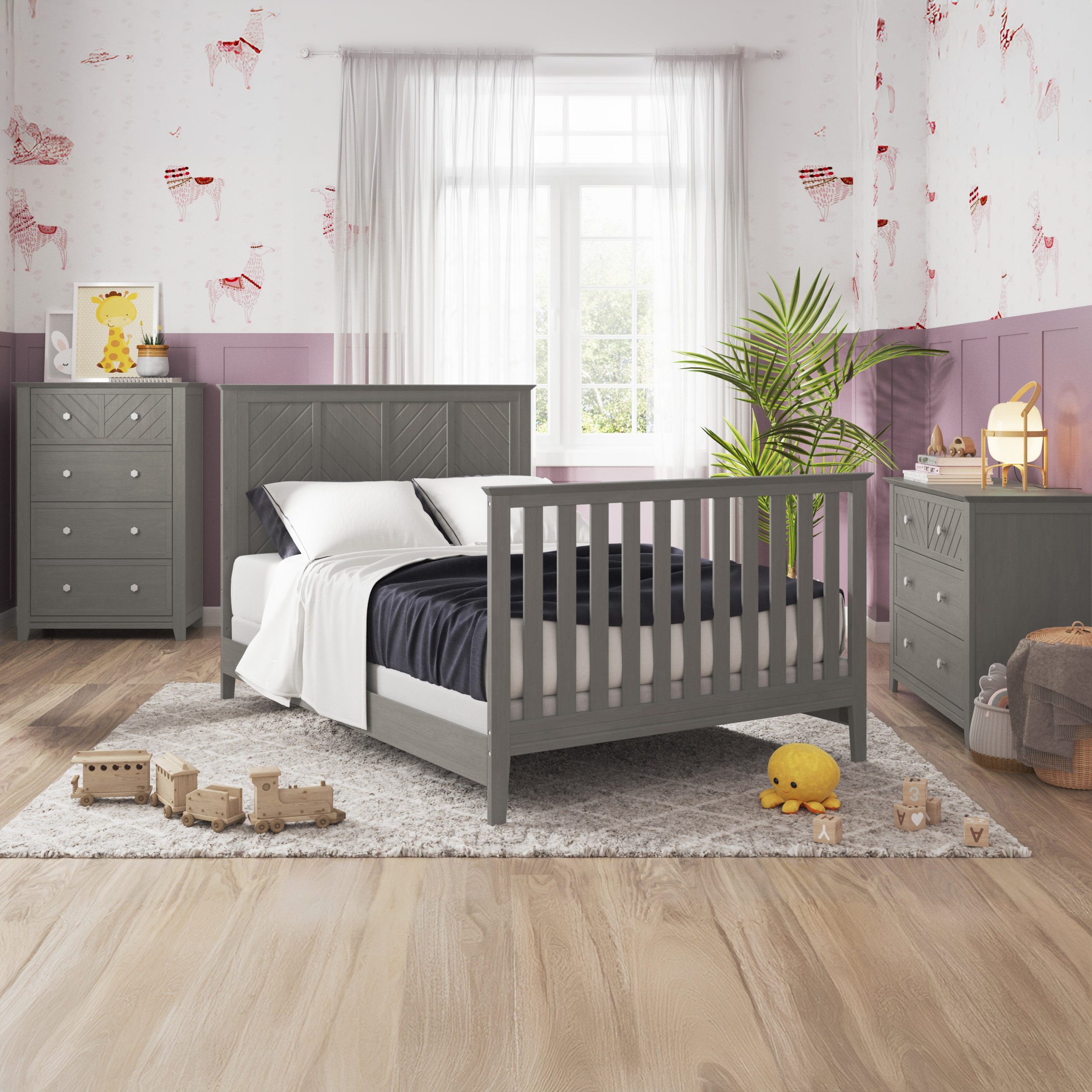 F06401 - Full-Size Bed Rail - Lunar Gray - Image 6