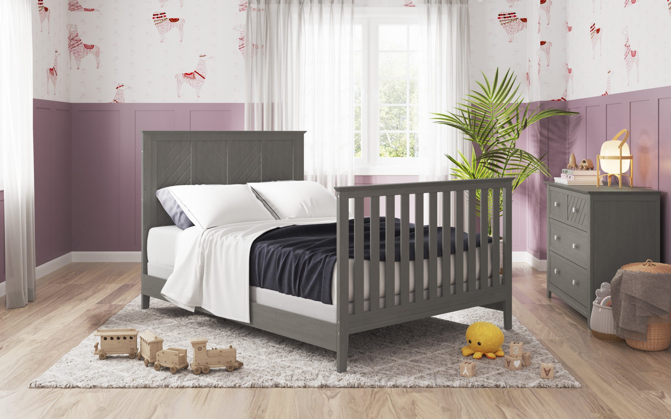 F06401 - Full-Size Bed Rail - Lunar Gray - Image 7