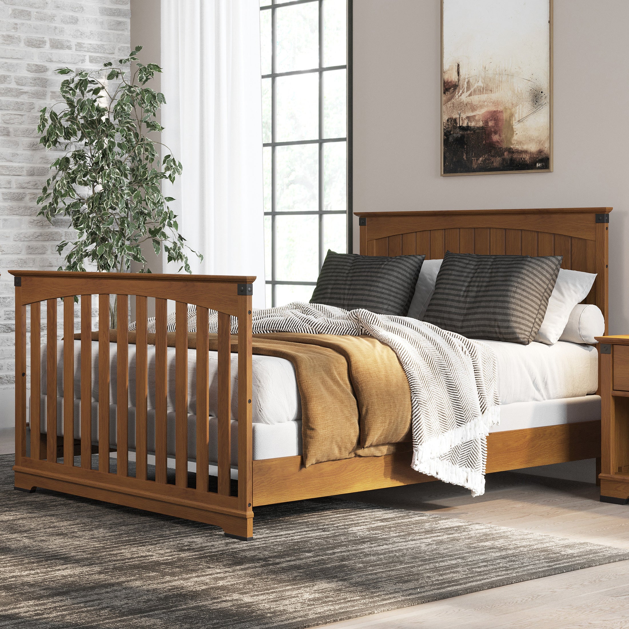 F06424 - Full-Size Bed Rails. Coach Cherry - Image 5