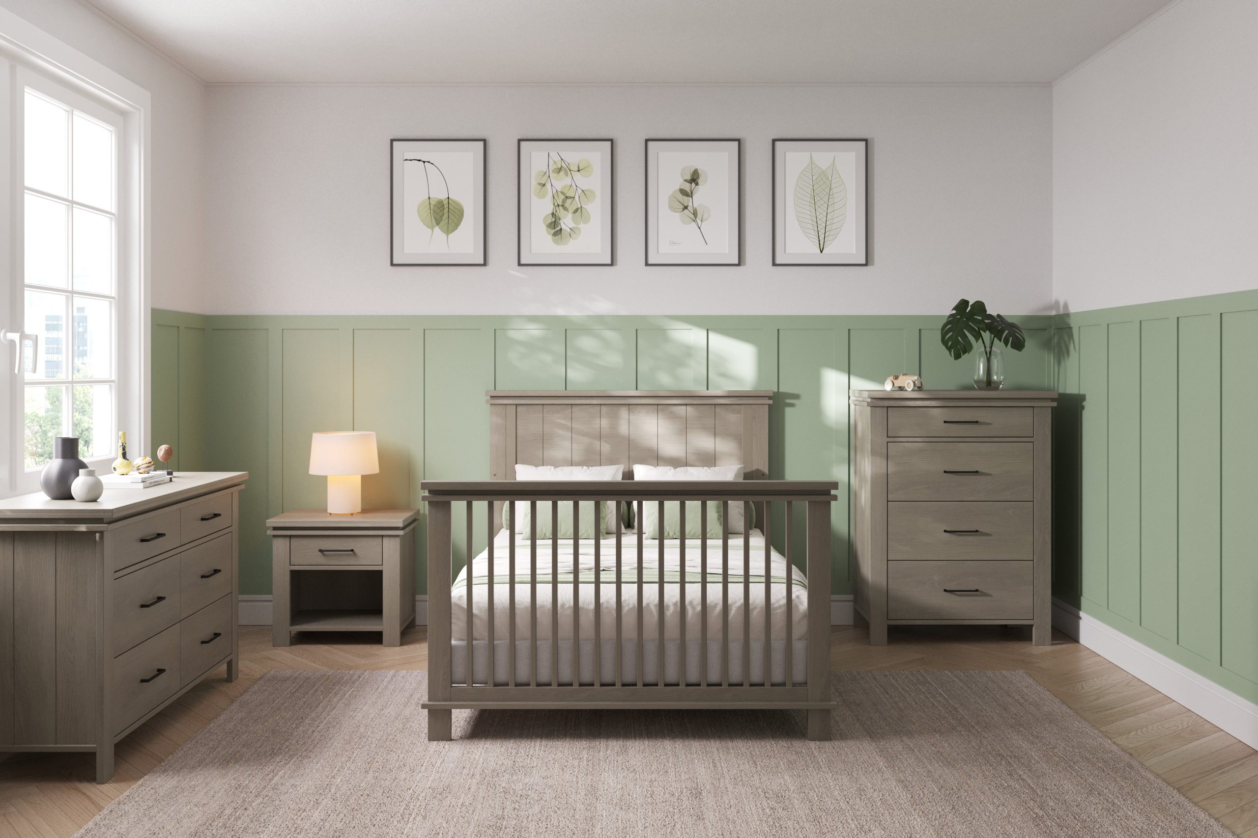 Denman 4-in-1 Convertible Crib. Crescent Gray - Image 4