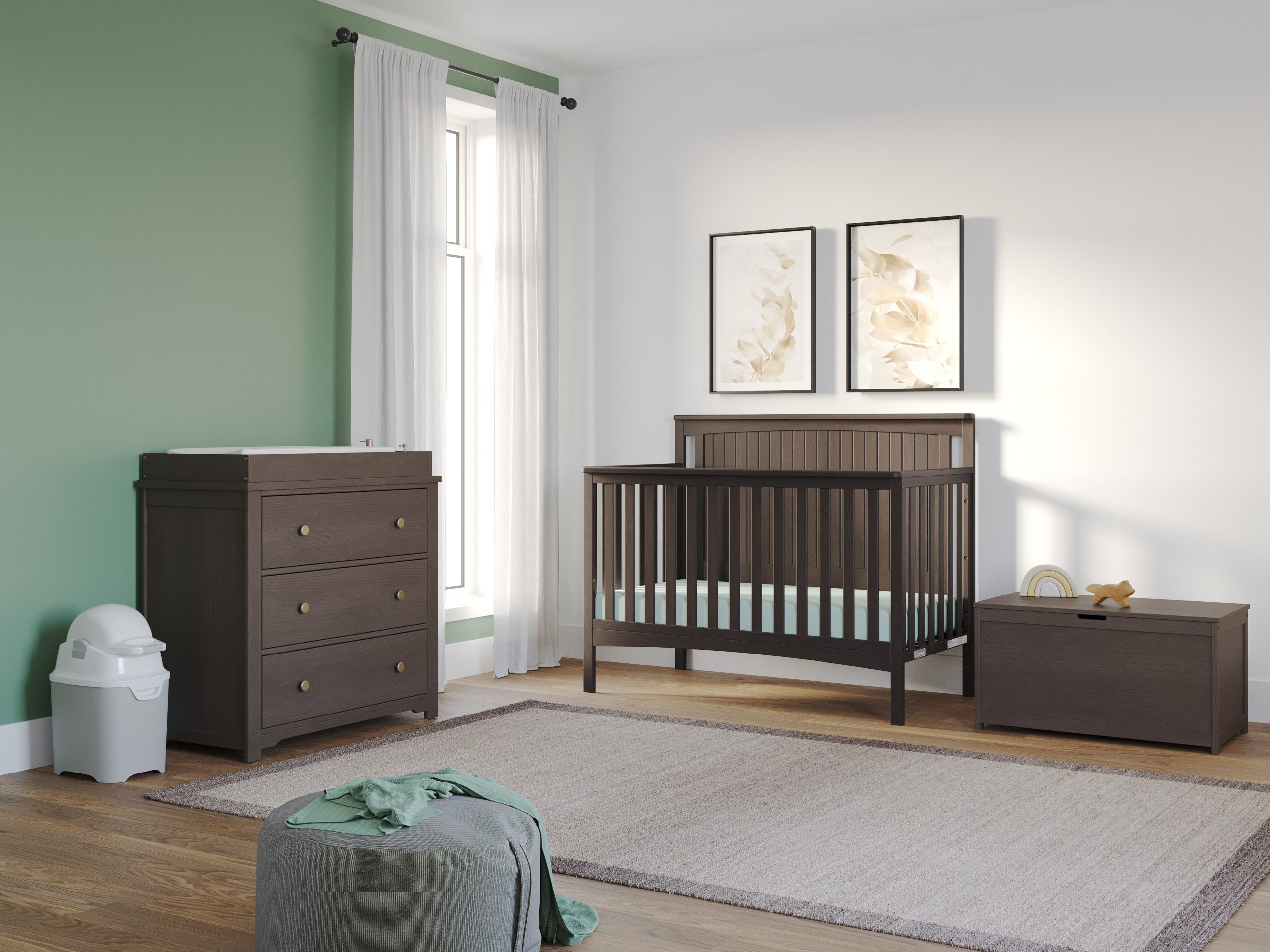 Scout 4-in-1 Convertible Crib. Dapper Gray - Image 2