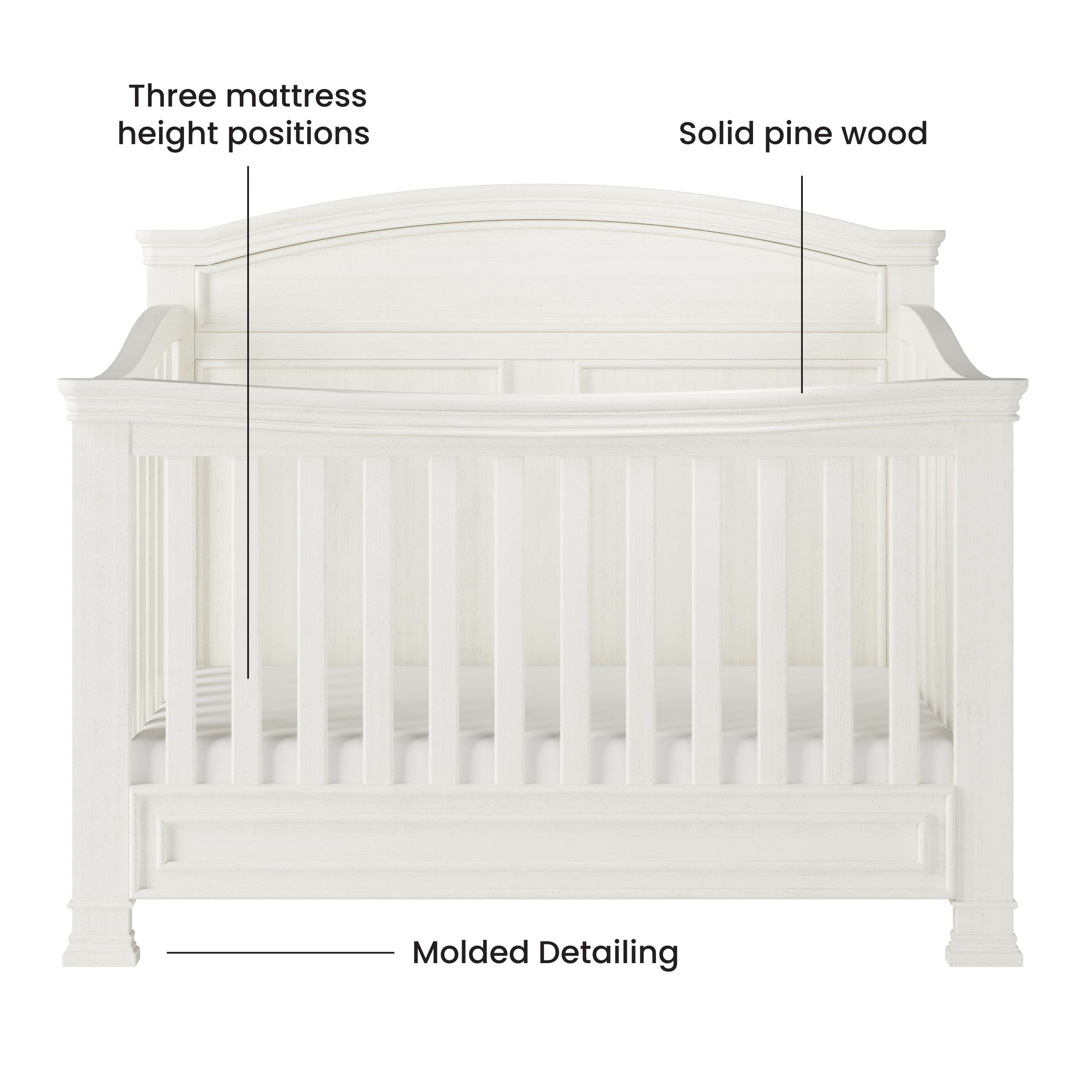 Westgate 4-in-1 Convertible Crib. Vintage Linen - Image 2