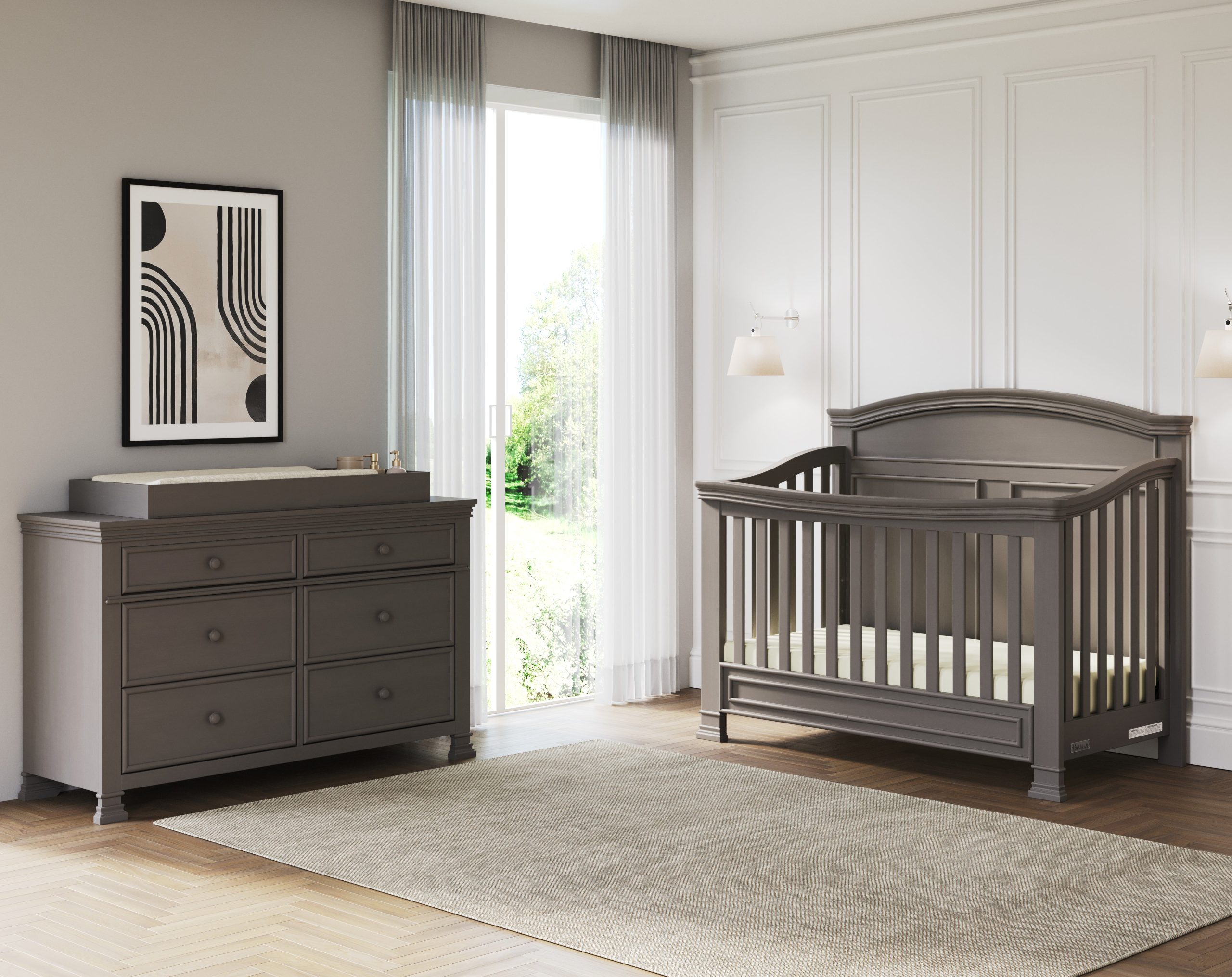 Westgate 4-in-1 Convertible Crib. Chelsea Grey - Image 10