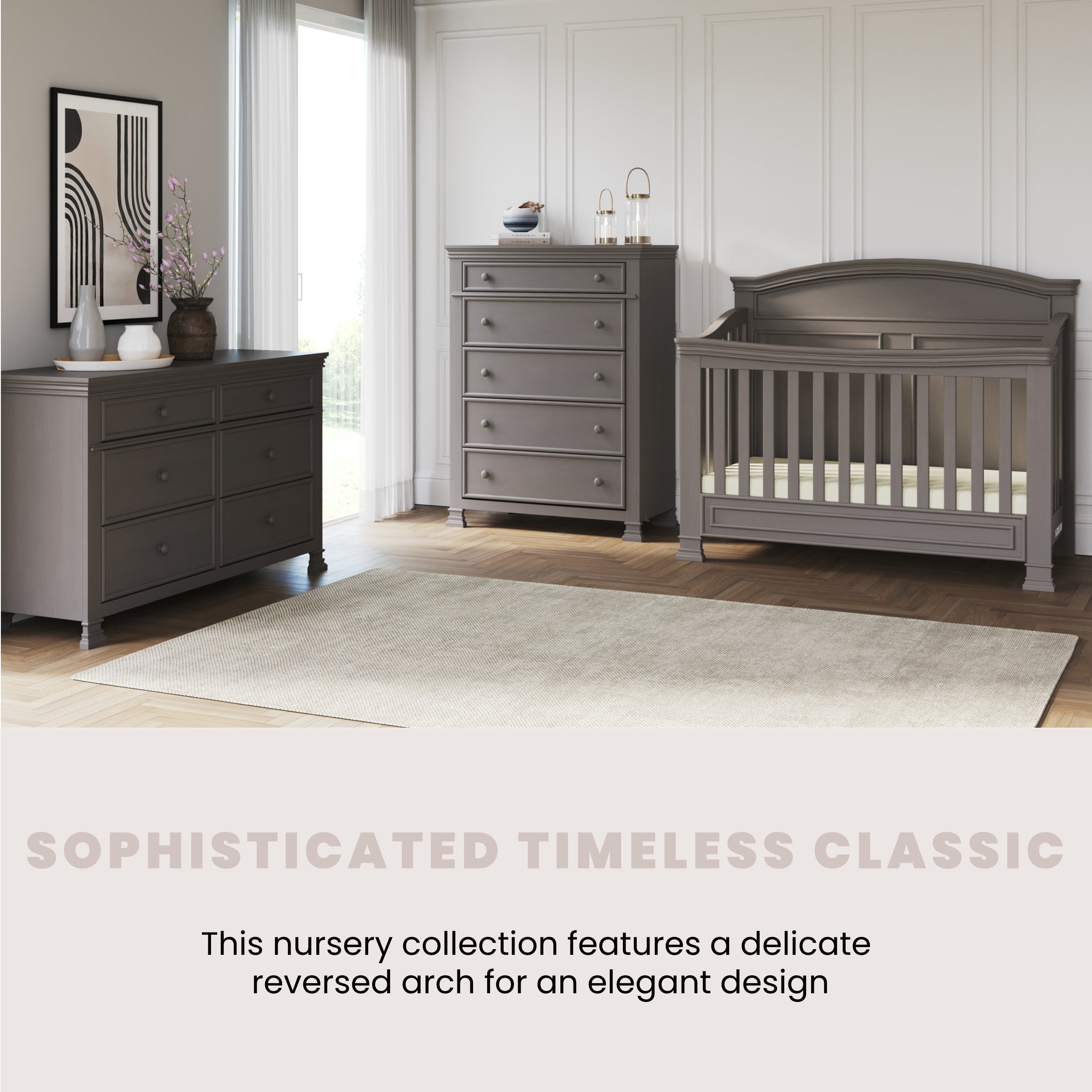 Westgate 4-in-1 Convertible Crib. Chelsea Grey - Image 17