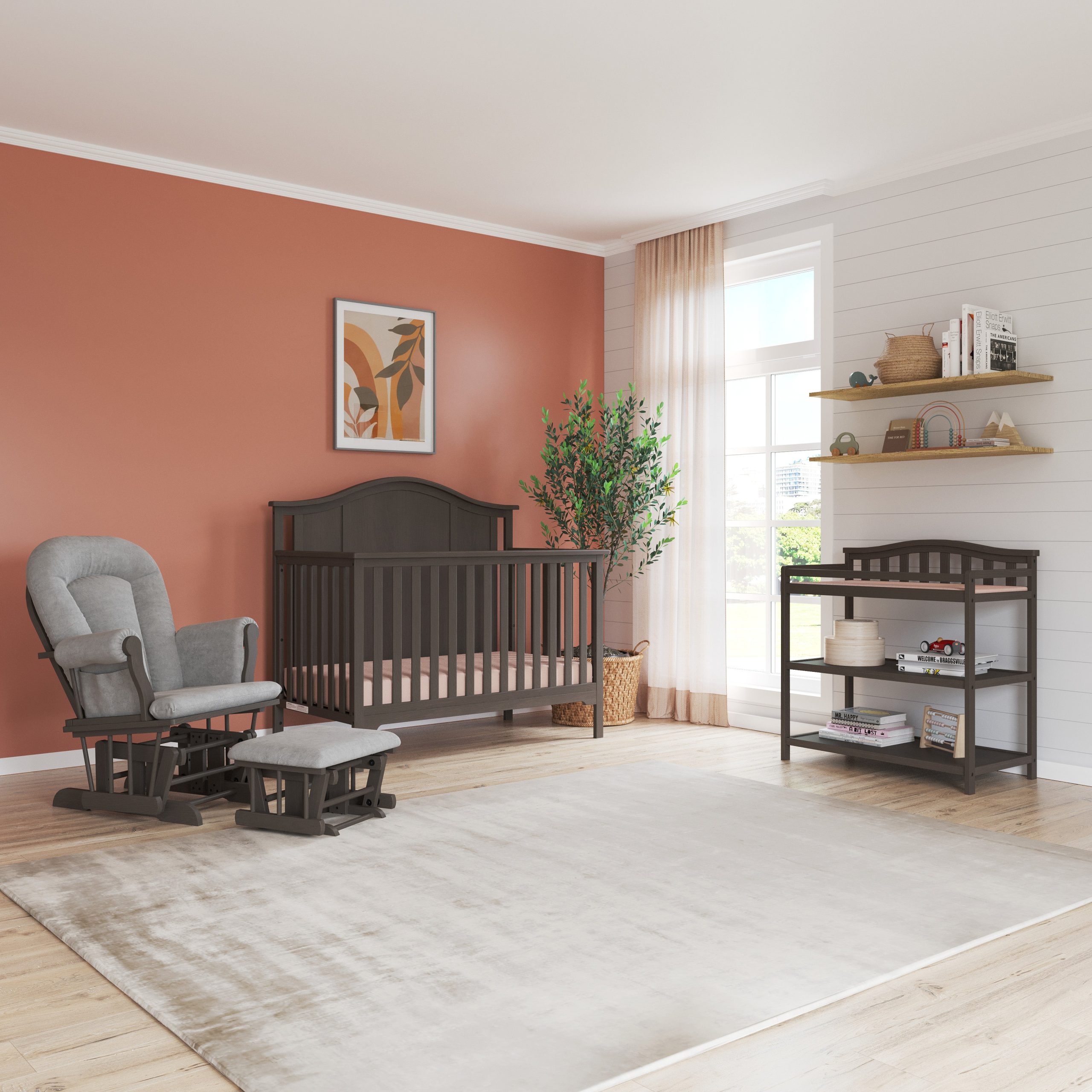 Arch Top Baby Changing Table. Dapper Gray - Image 12