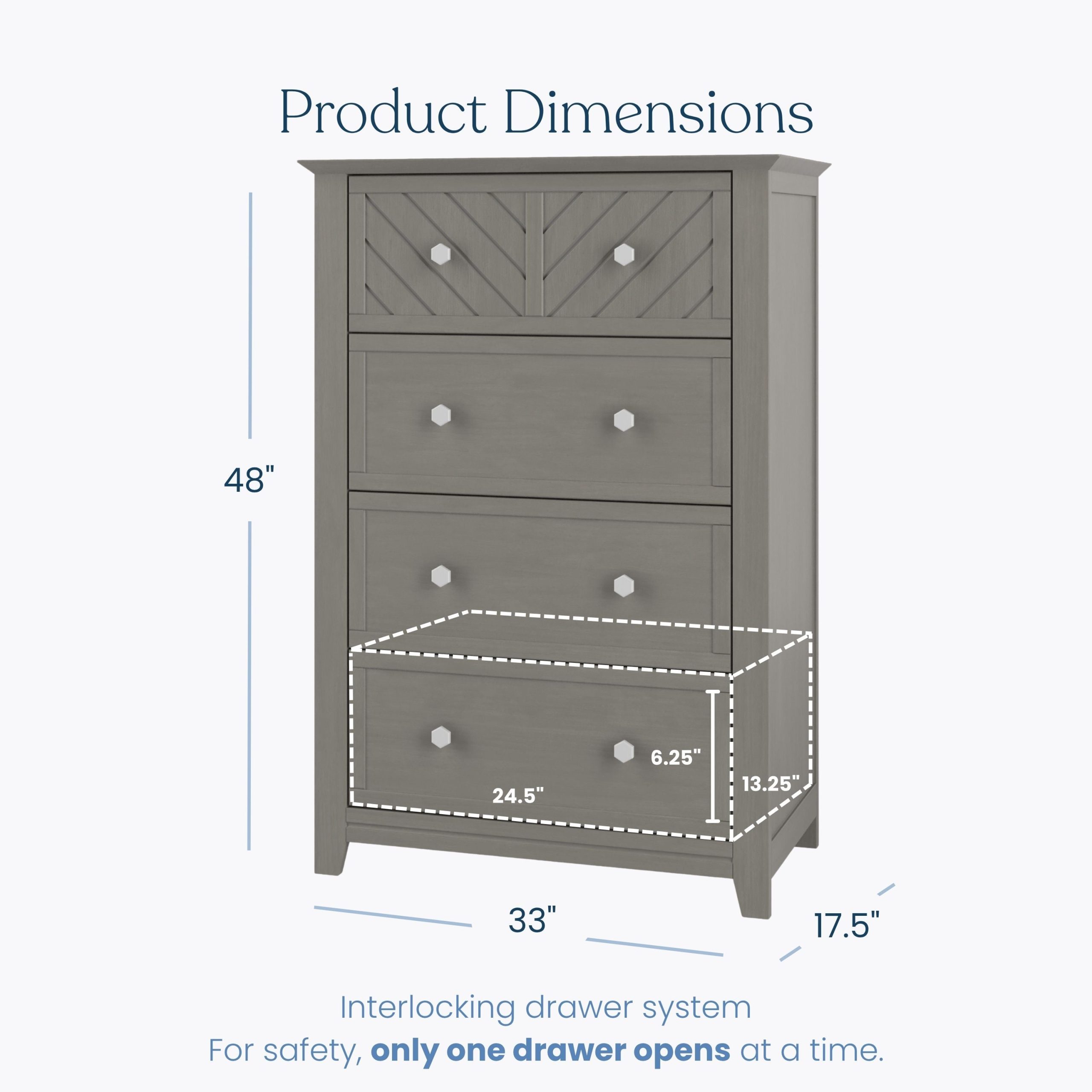 Atwood 4-Drawer Chest. Lunar Gray - Image 3
