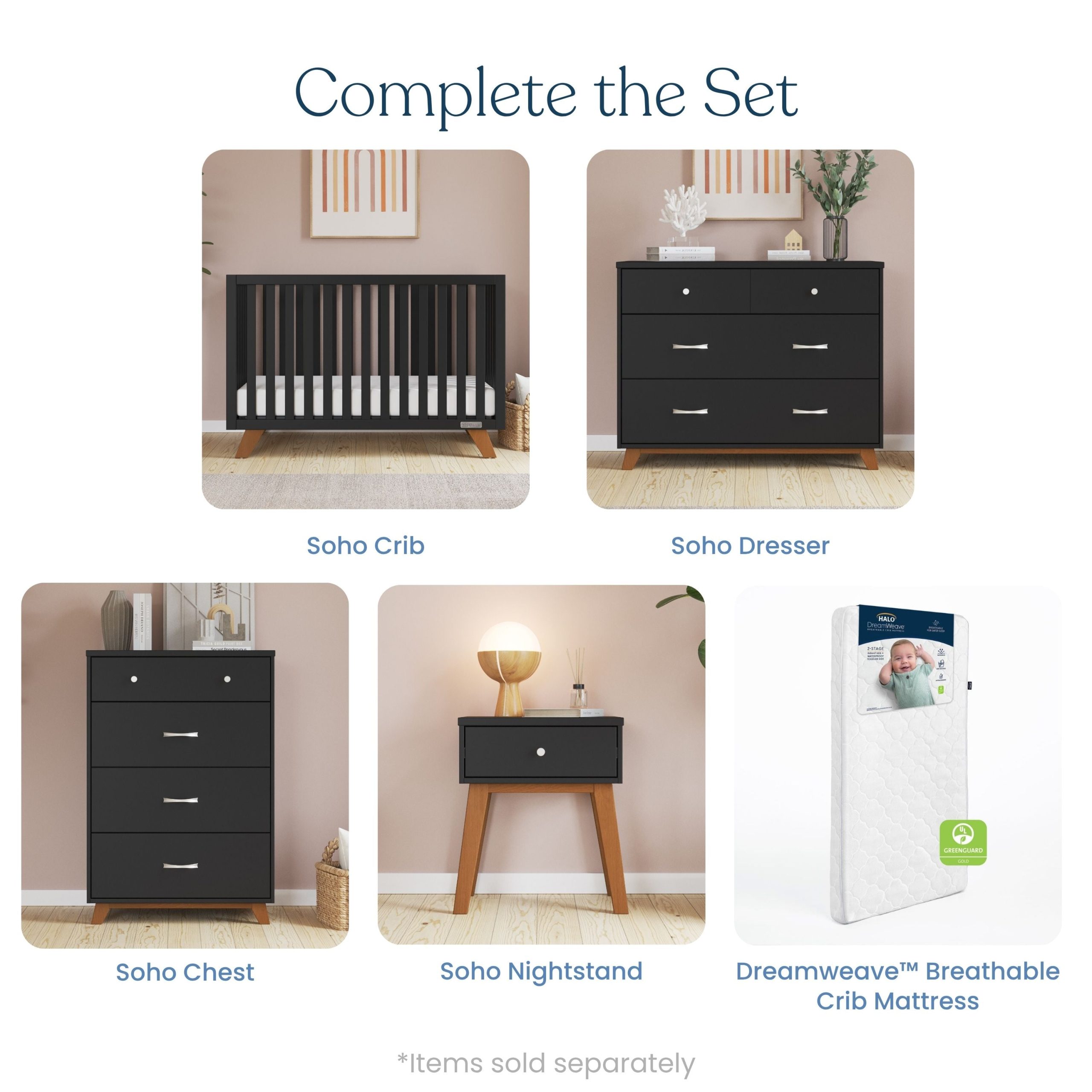 Soho 2-Piece Nursery Set with Crib and Dresser - Image 8