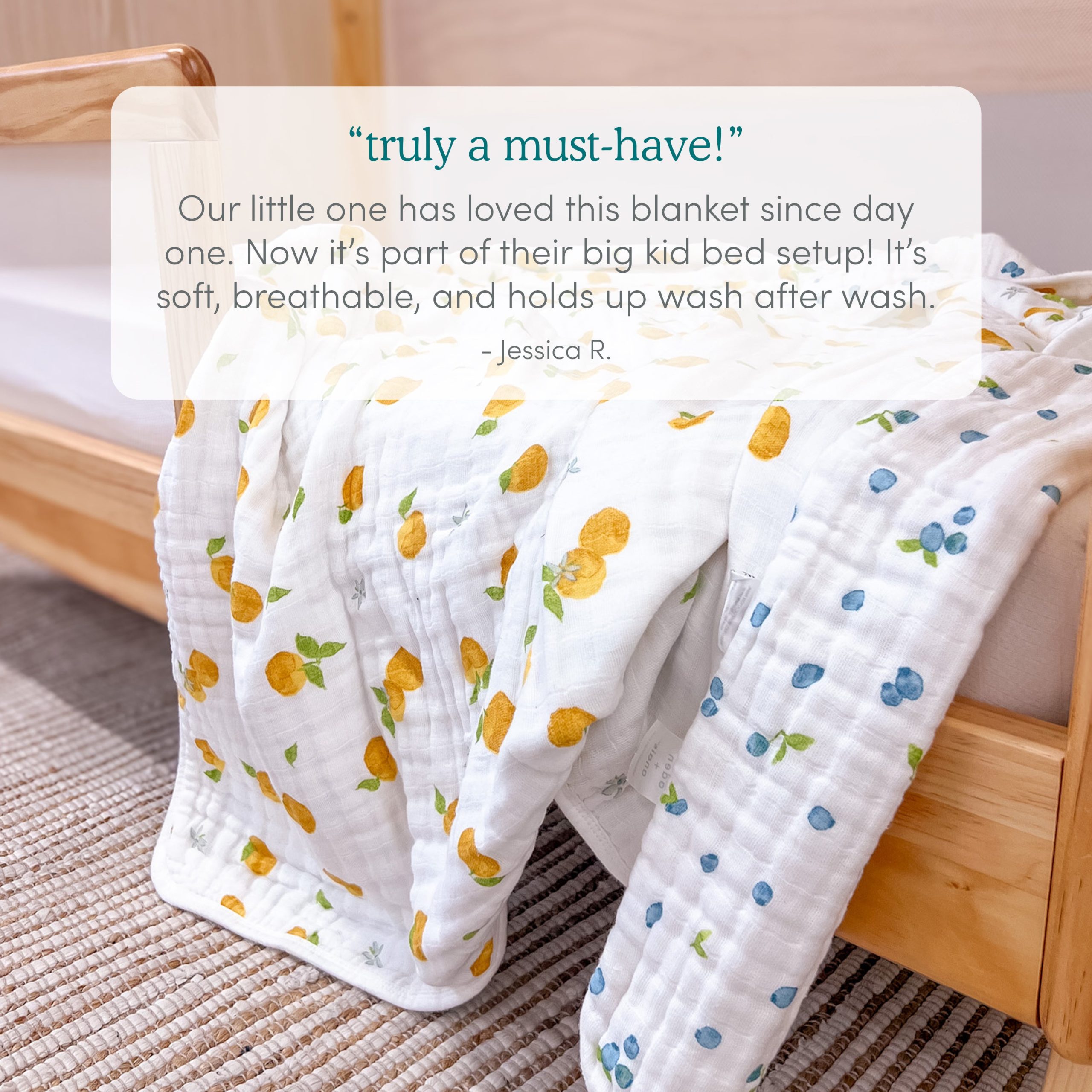 organic cotton muslin dream blanket - Image 5