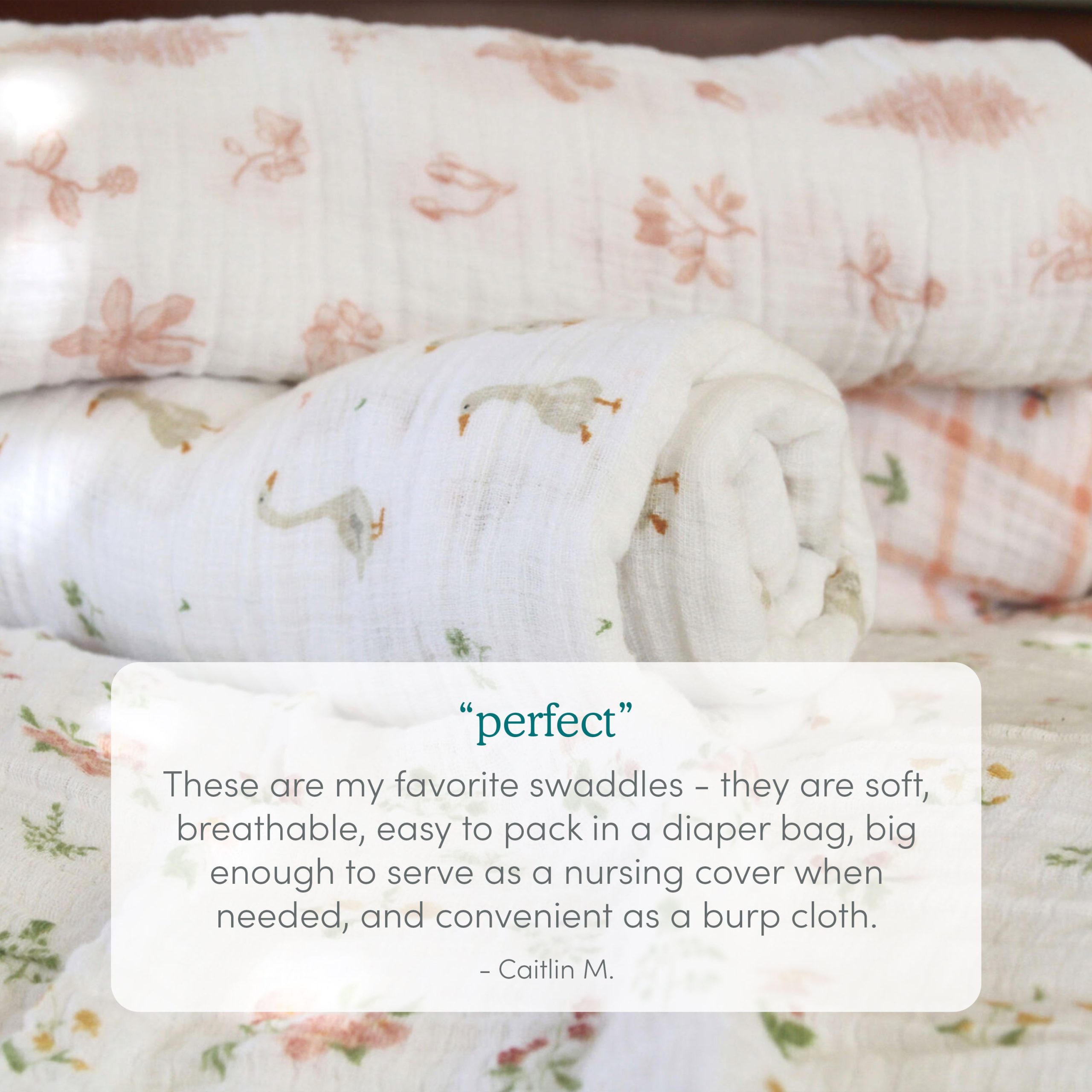 essentials cotton muslin swaddle blanket 2 pack - Image 6
