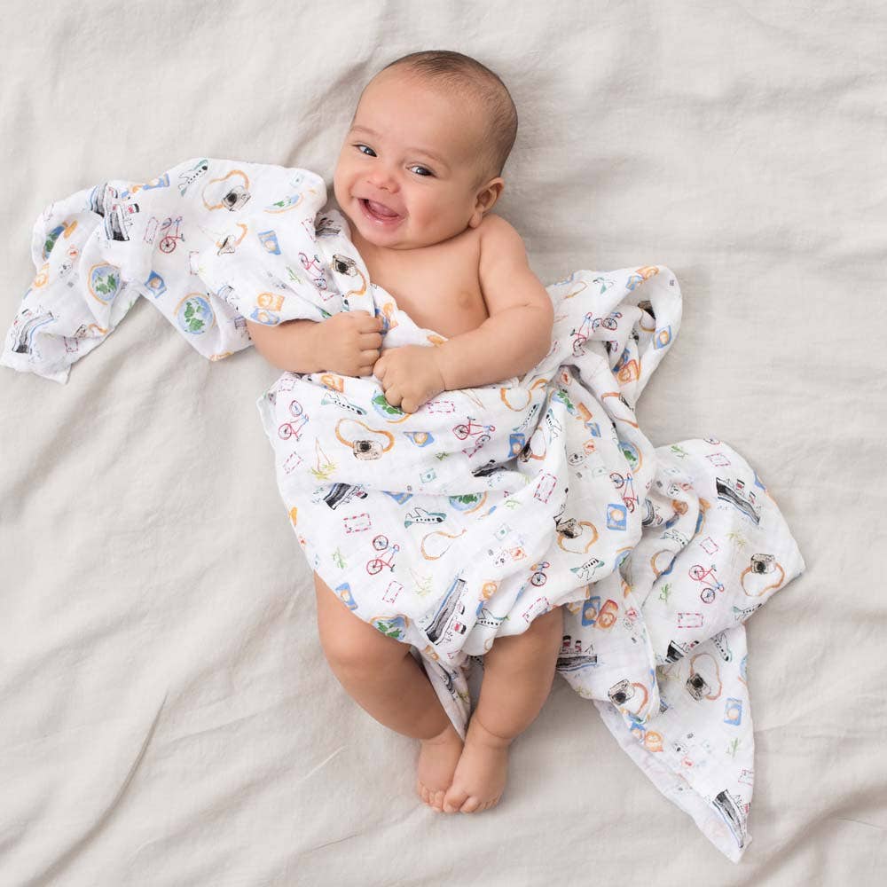 boutique 100% cotton muslin swaddle blanket 4 pack - Image 6