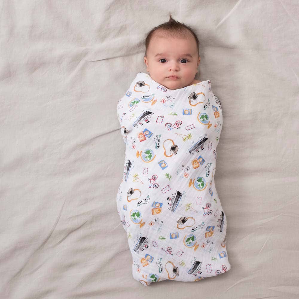 boutique 100% cotton muslin swaddle blanket 4 pack - Image 2