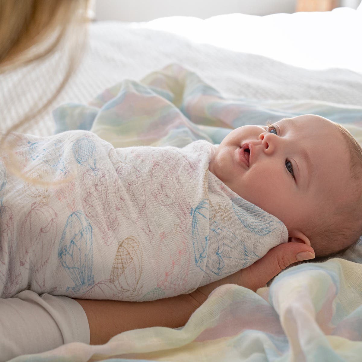 organic cotton muslin swaddle blanket 2 pack - Image 2