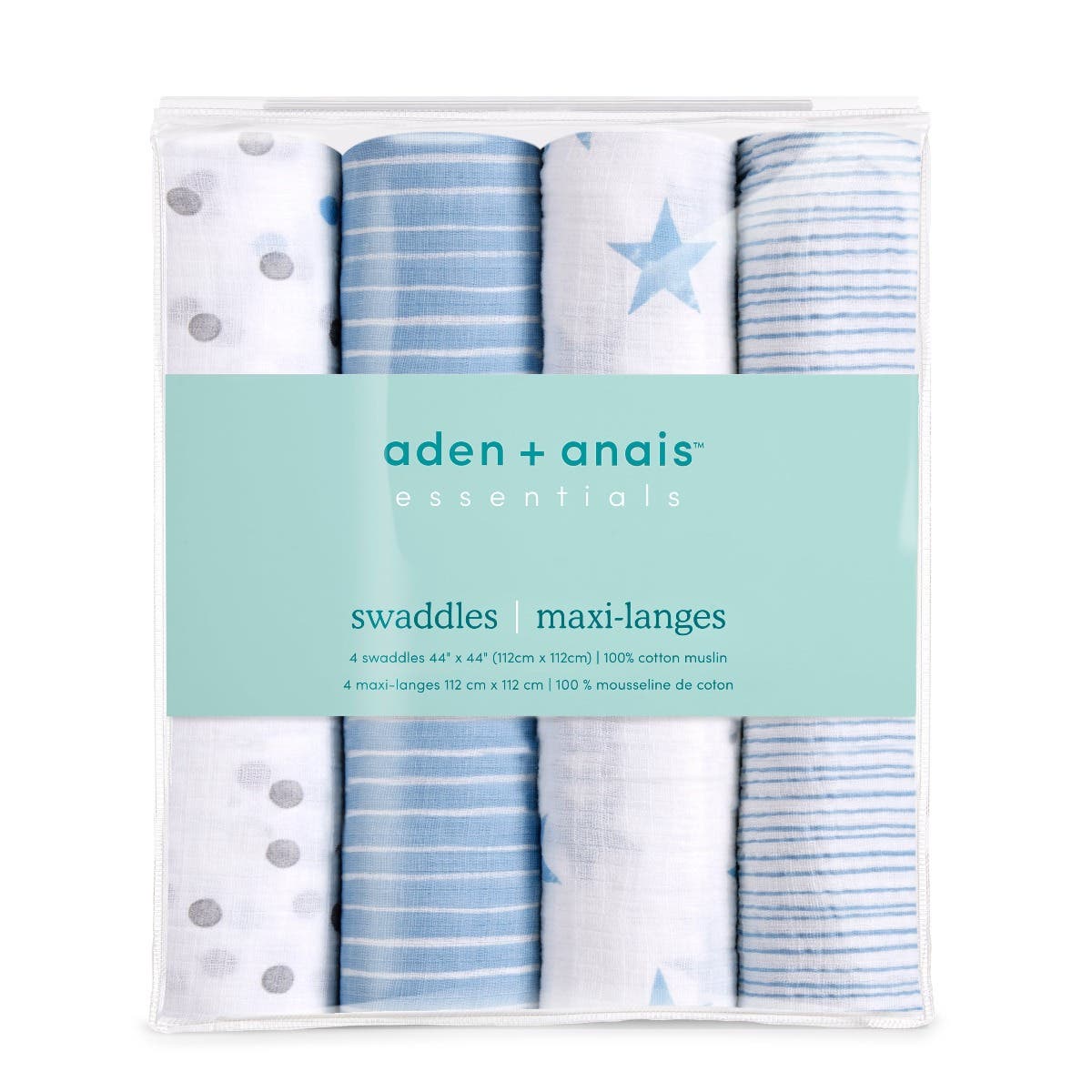 essentials cotton muslin swaddle blanket 4 pack - Image 4