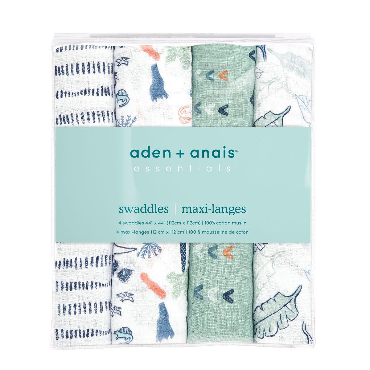 essentials cotton muslin swaddle blanket 4 pack - Image 5