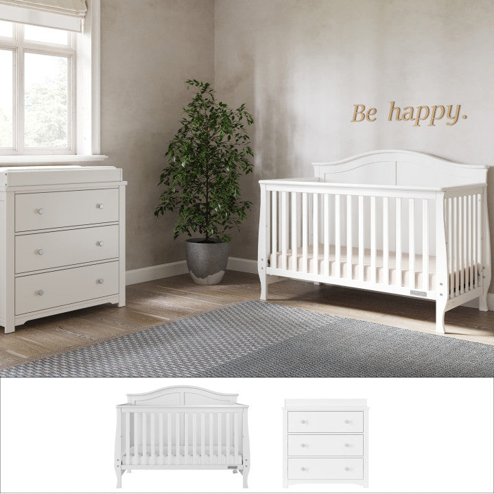 Camden 2-Piece Nursery Set With Crib and Dresser