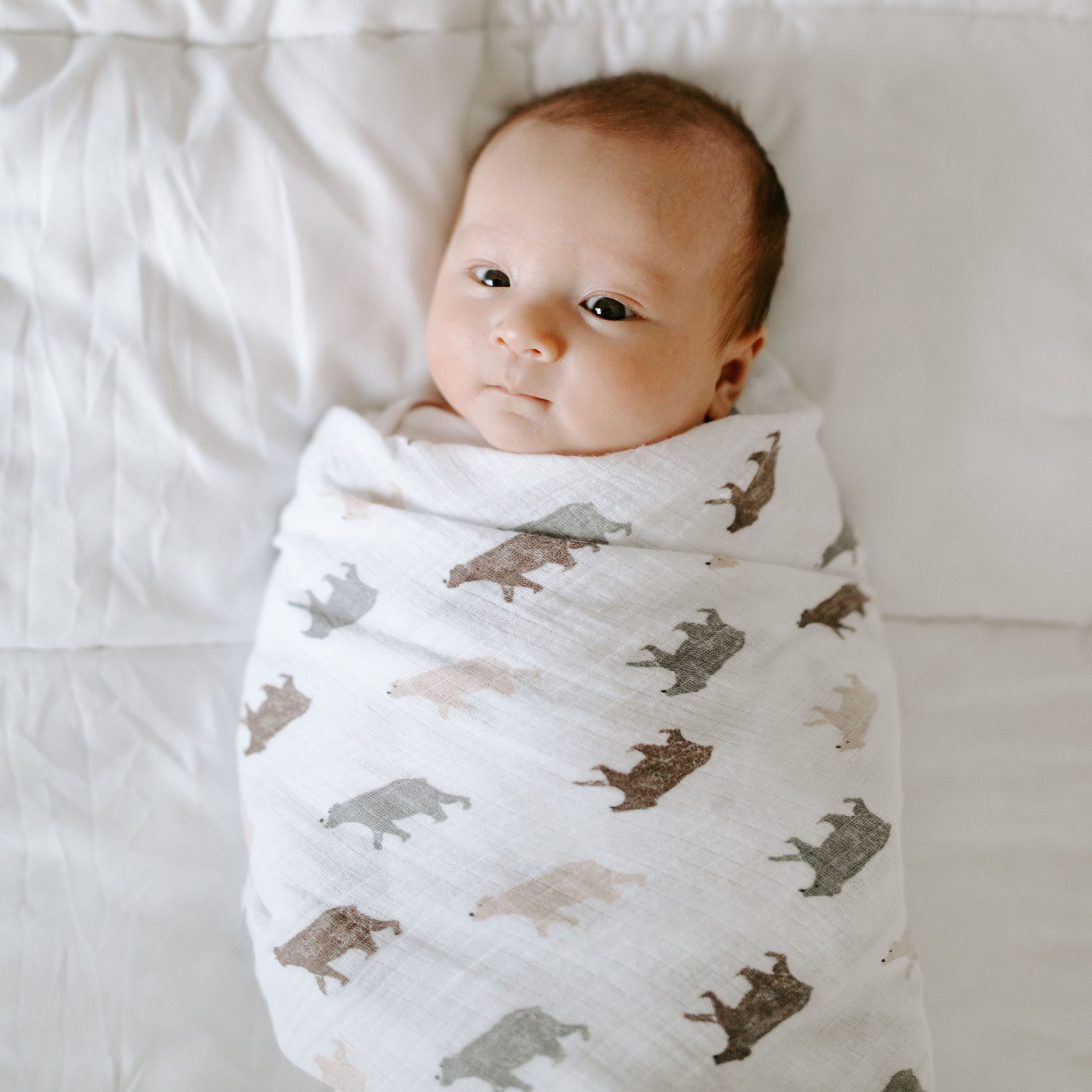 essentials cotton muslin swaddle blanket 4 pack - Image 2