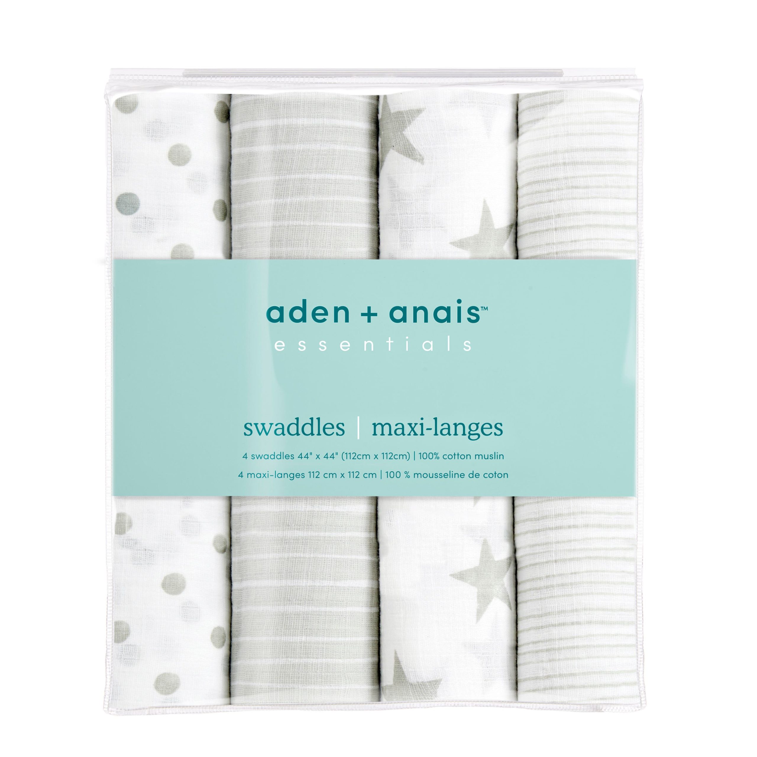 essentials cotton muslin swaddle blanket 4 pack - Image 7