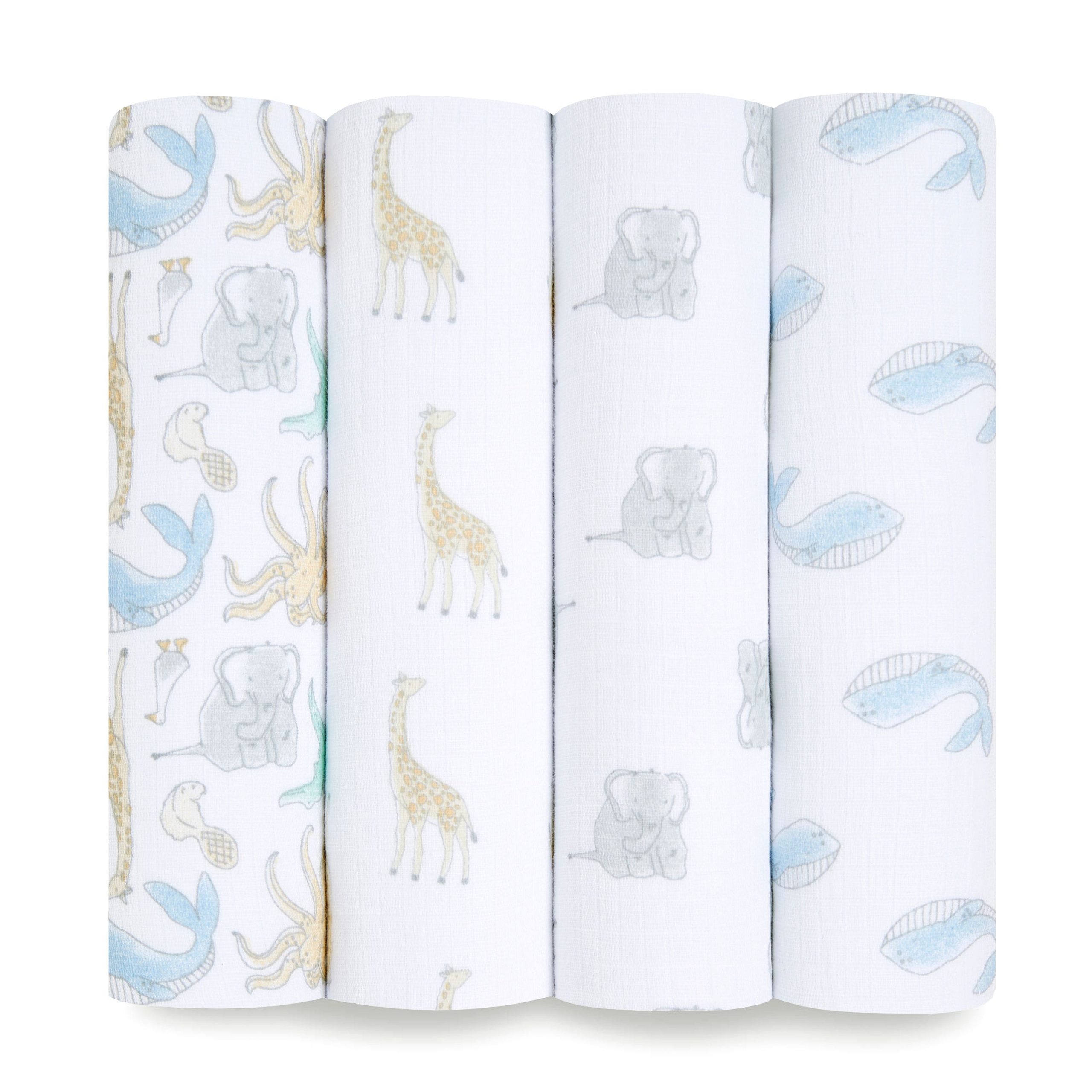 essentials cotton muslin swaddle blanket 4 pack