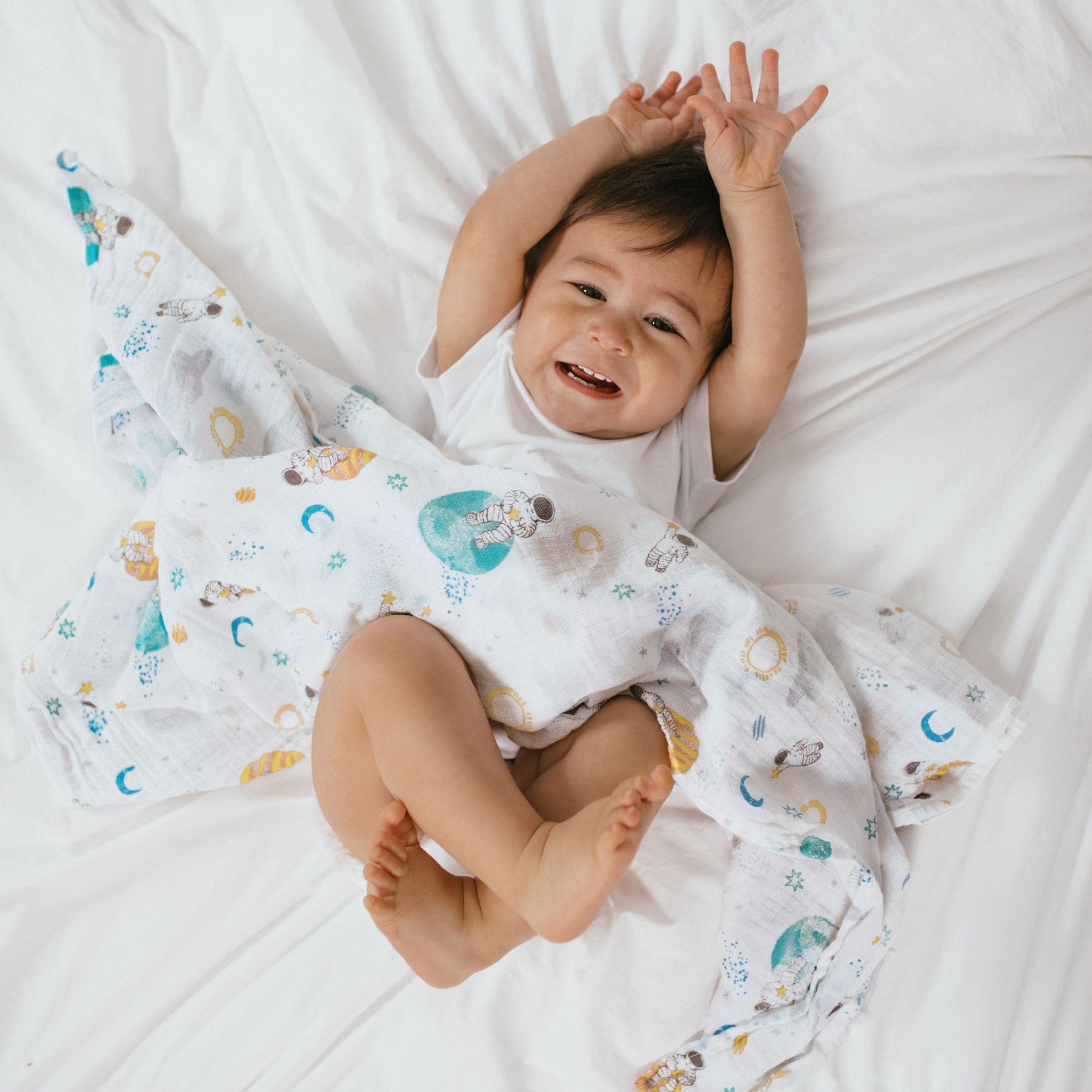 essentials cotton muslin swaddle blanket 4 pack - Image 3